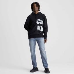 Calvin Klein Jeans Bold Institutional Hoodie Erkek Siyah Sweatshirt