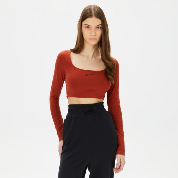 Nike Sportswear Kadın Turuncu Crop Top