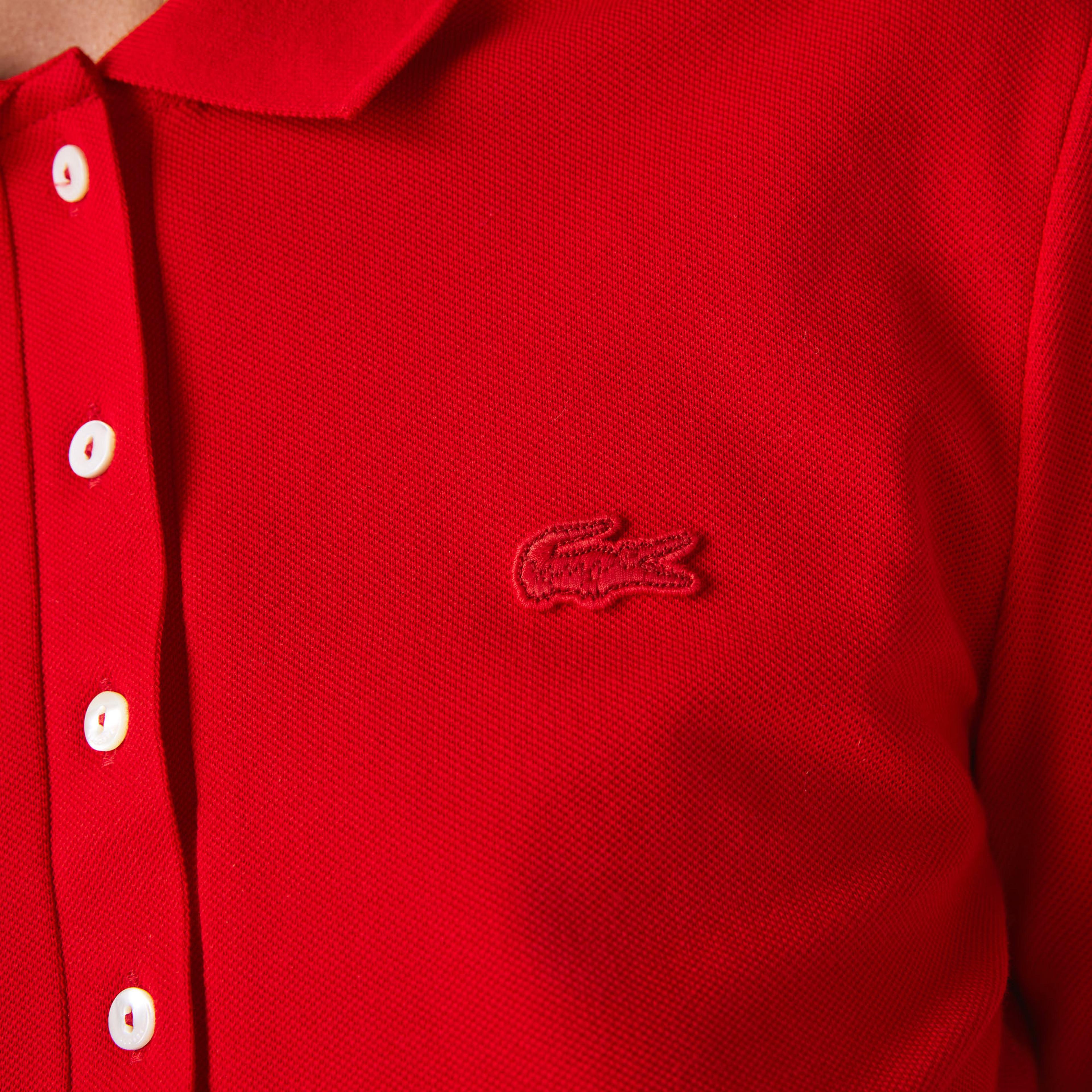 Lacoste Kadın Slim Fit Kırmızı Polo