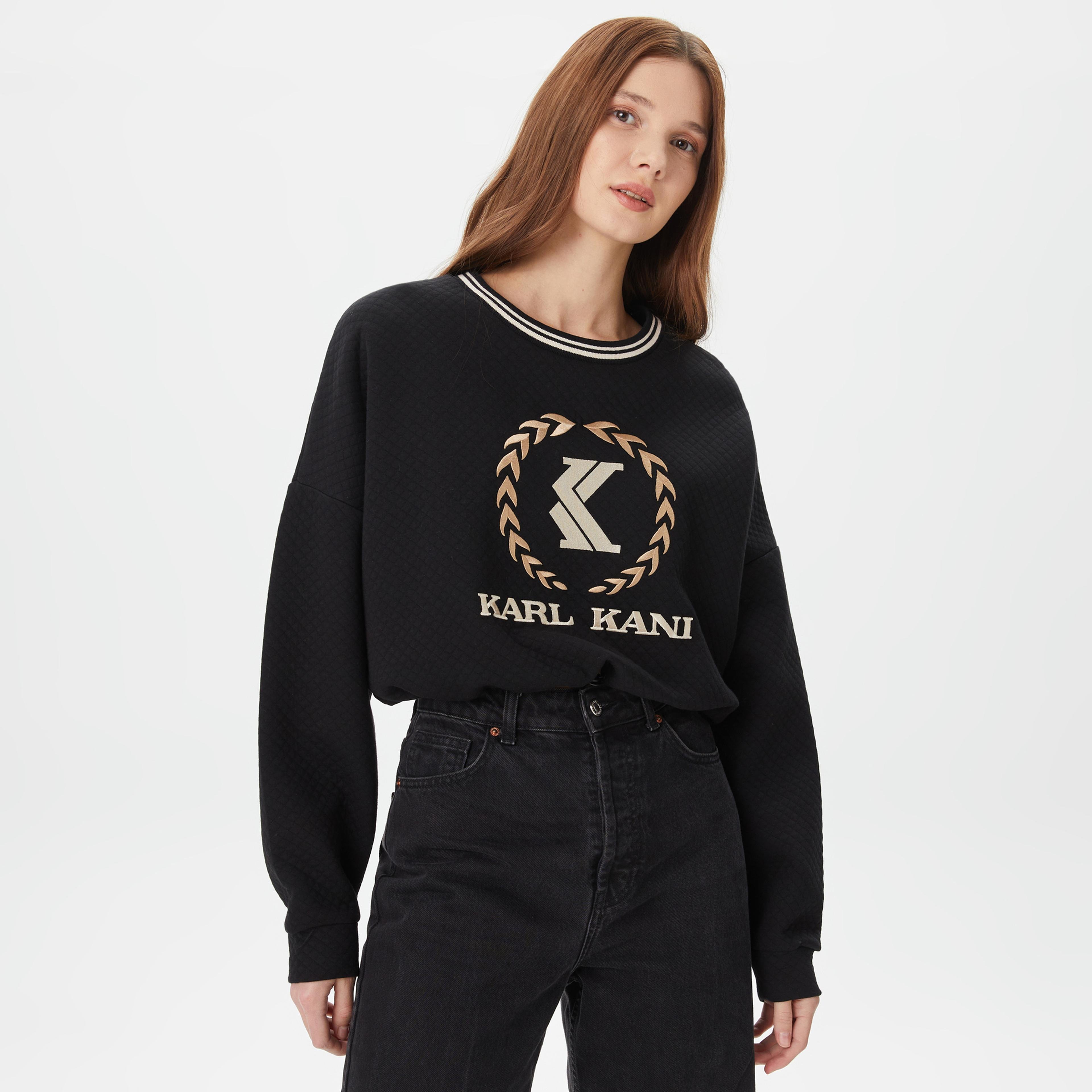 Karl Kani Signature Kadın Siyah Sweatshirt