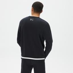 Nike Sportswear Swoosh Air Crew Fleece Erkek Siyah T-Shirt
