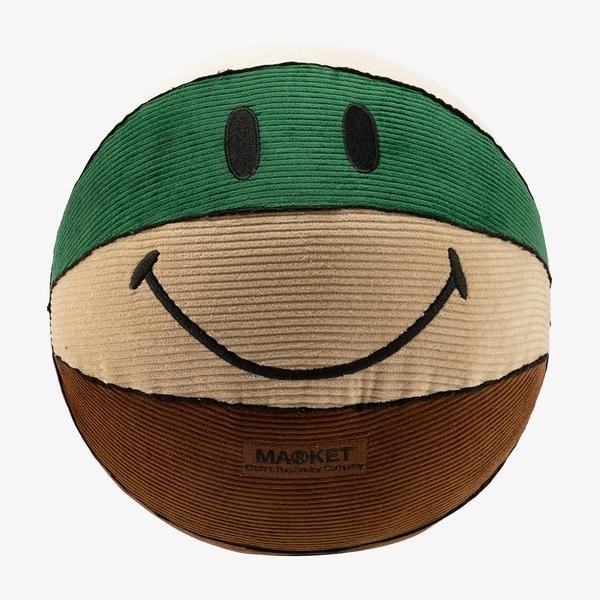 Market Smiley Cord Panel Plush Basketball Renkli Basketbol Topu