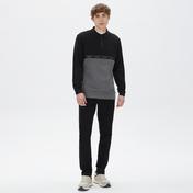 Nautica Erkek Gri Classic Fit Uzun Kollu Polo
