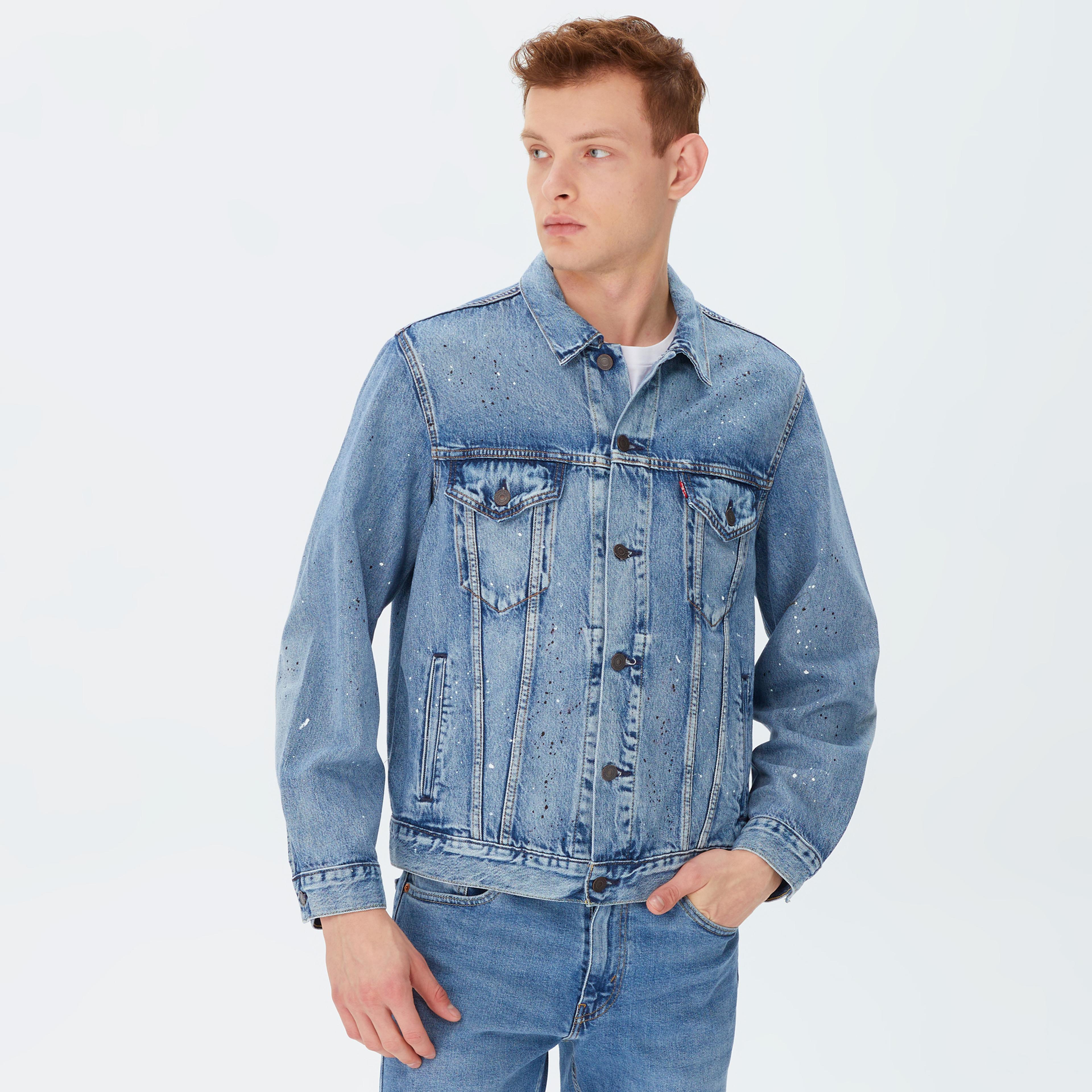 Levi's Vintage Fit Trucker Tr Paint Me Erkek Mavi Ceket