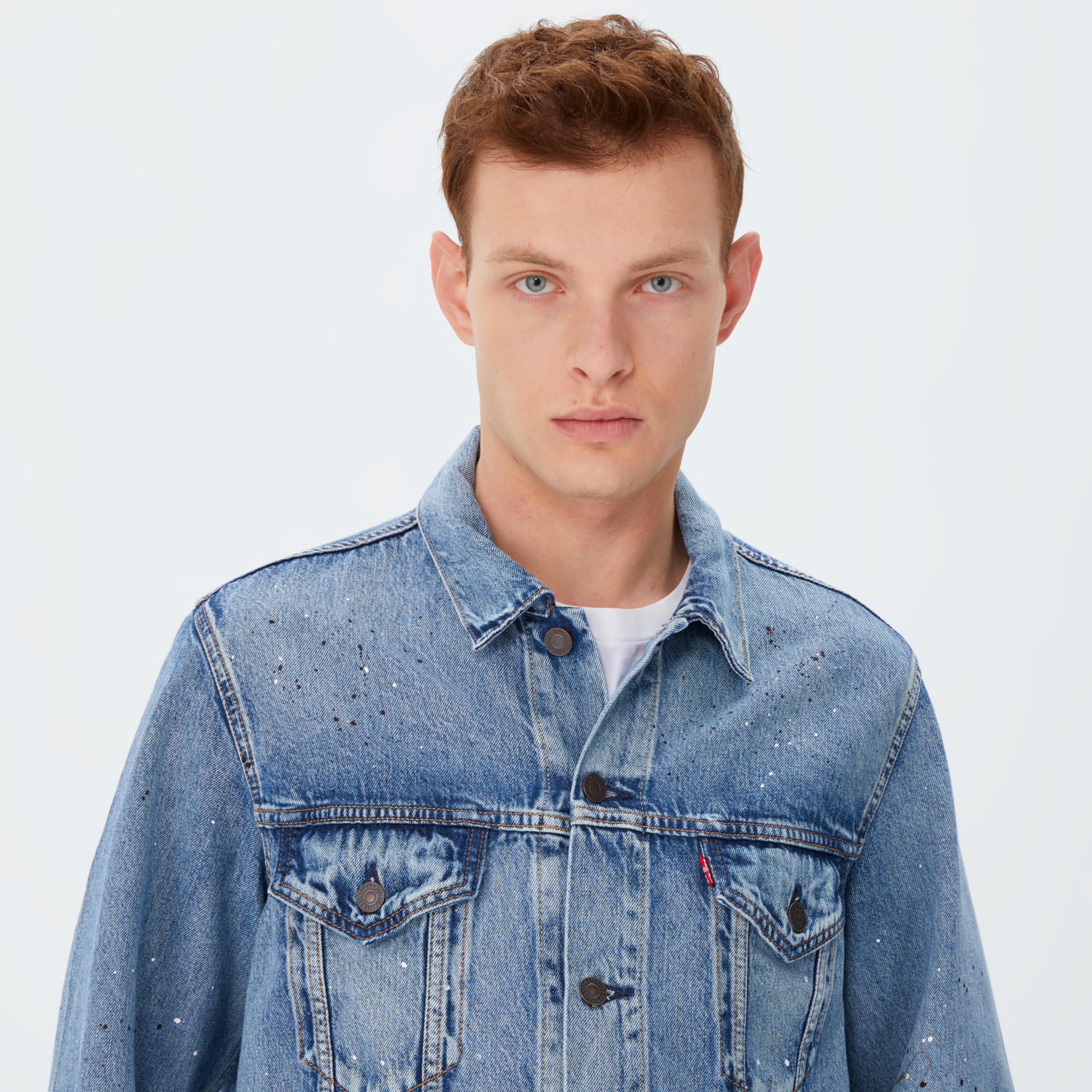 Levi's Vintage Fit Trucker Tr Paint Me Erkek Mavi Ceket