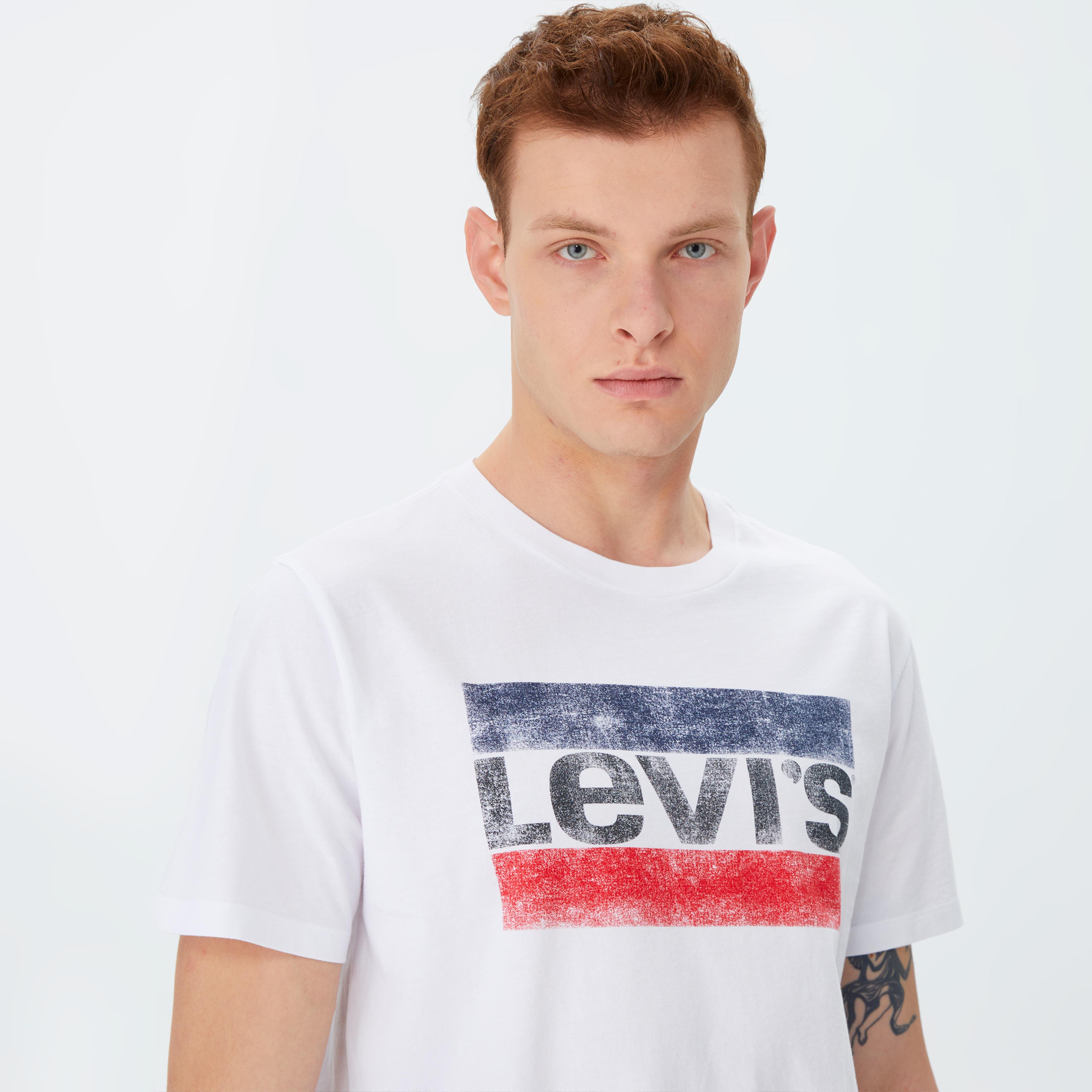 Levi's Sportswear Logo Graphic Sportswear Logo Erkek Bej T-Shirt