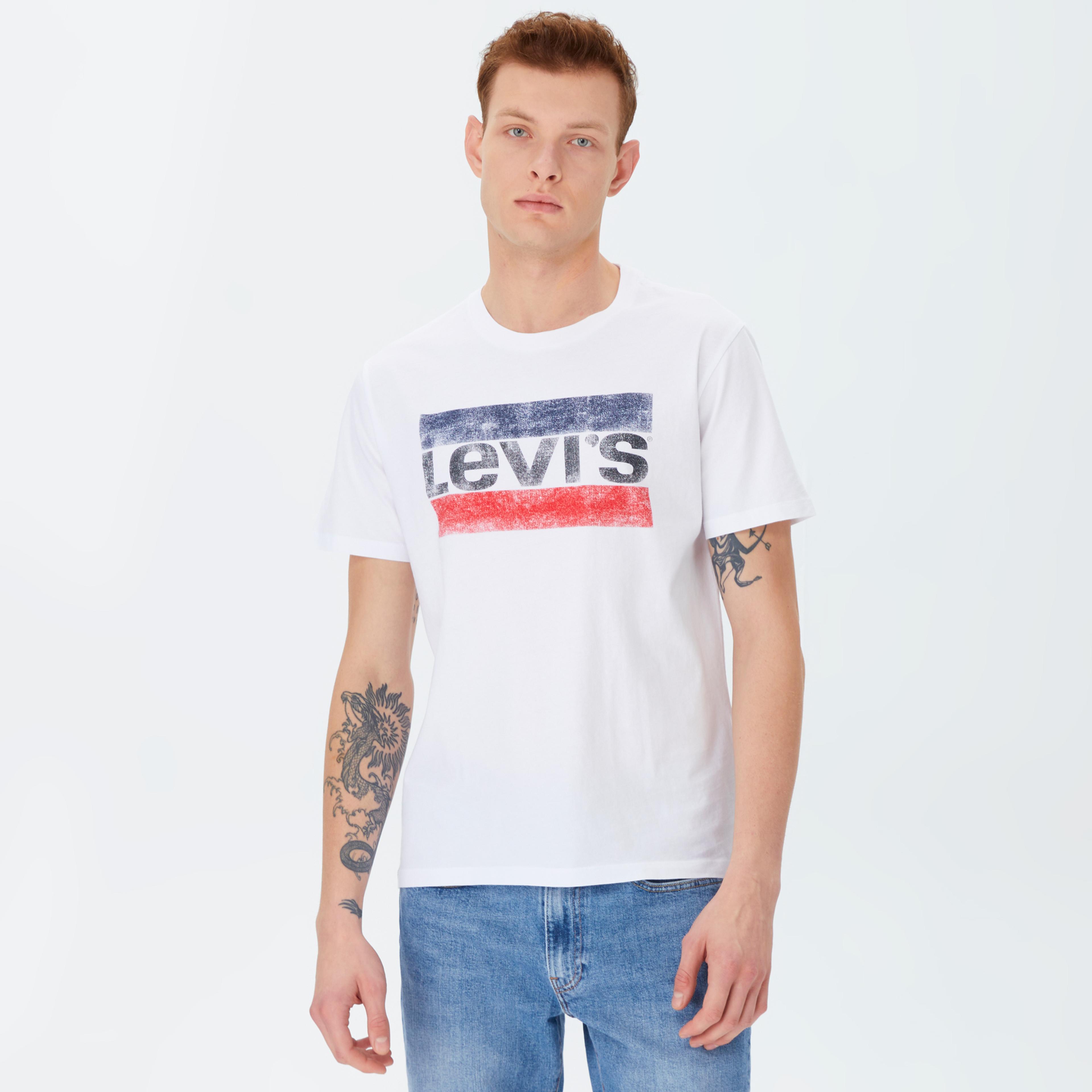 Levi's Sportswear Logo Graphic Sportswear Logo Erkek Bej T-Shirt