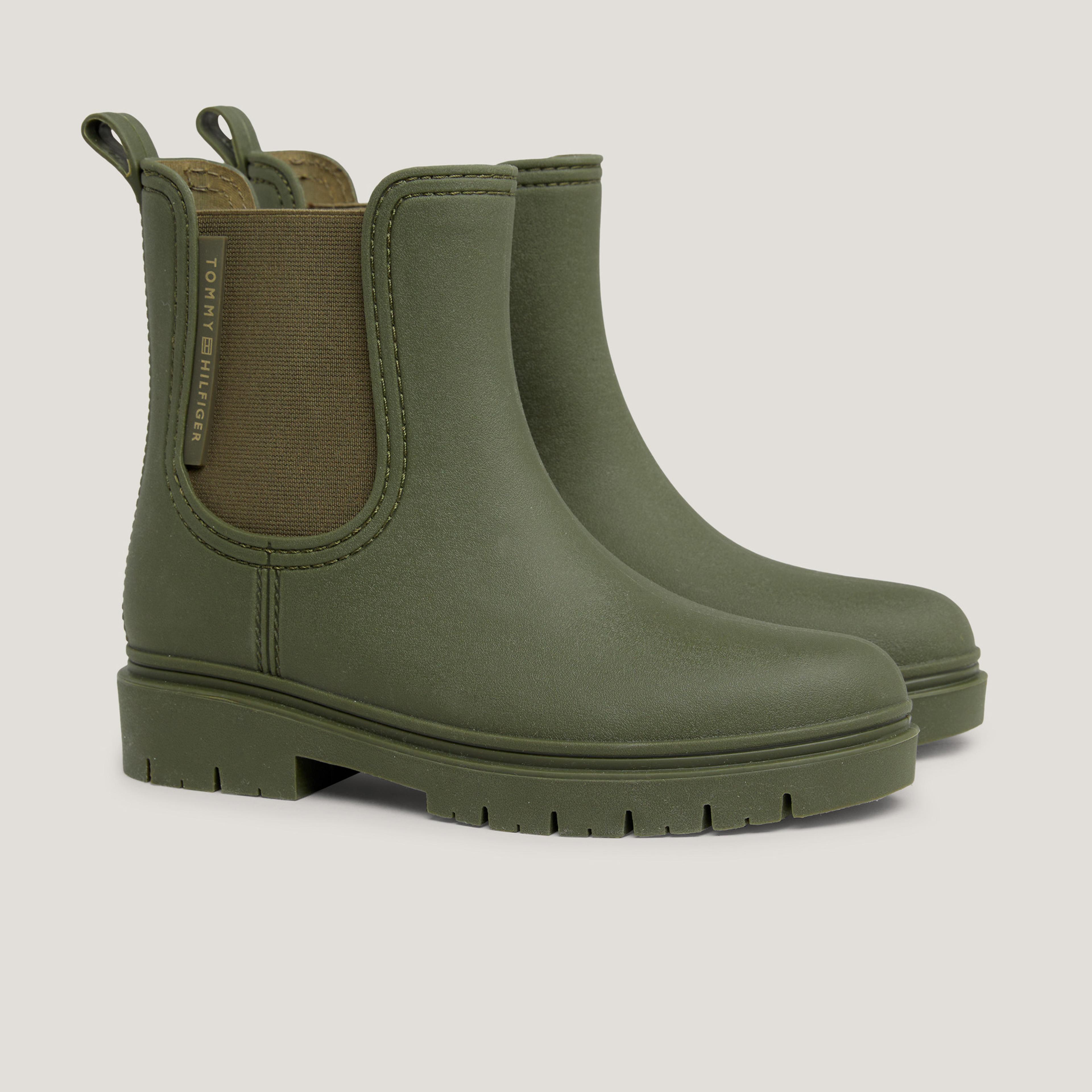 Tommy Hilfiger Essential Rainbootie Kadın Haki Bot