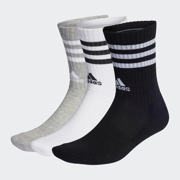 adidas Crew 3'lü Unisex Beyaz/Siyah/Gri Çorap