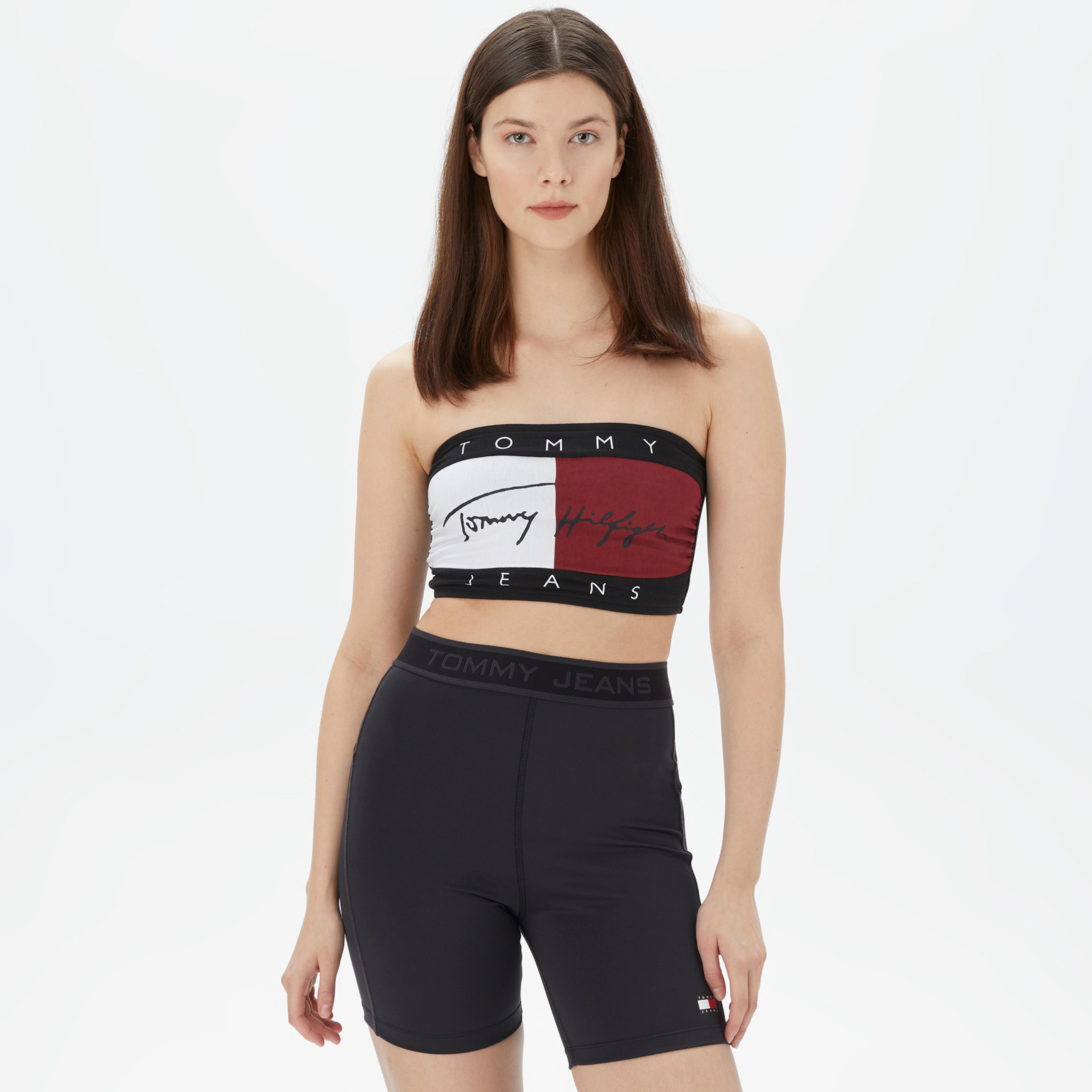 Tommy Jeans Bandeau Kadın Siyah Bra