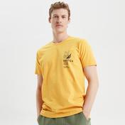 NAUTICA ERKEK SARI BASKILI KISA KOLLU T-SHIRT
