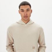 Tommy Jeans Relax Tonal Badge Hoodie Erkek Bej Sweatshirt