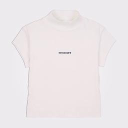 Converse Wordmark Short Sleeve Top Kadın Krem T-Shirt
