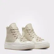 Converse Chuck Taylor All Star Construct Leather Unisex Bej/Siyah Sneaker