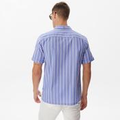 Scotch & Soda Toweling Striped Camp Erkek Mavi Gömlek