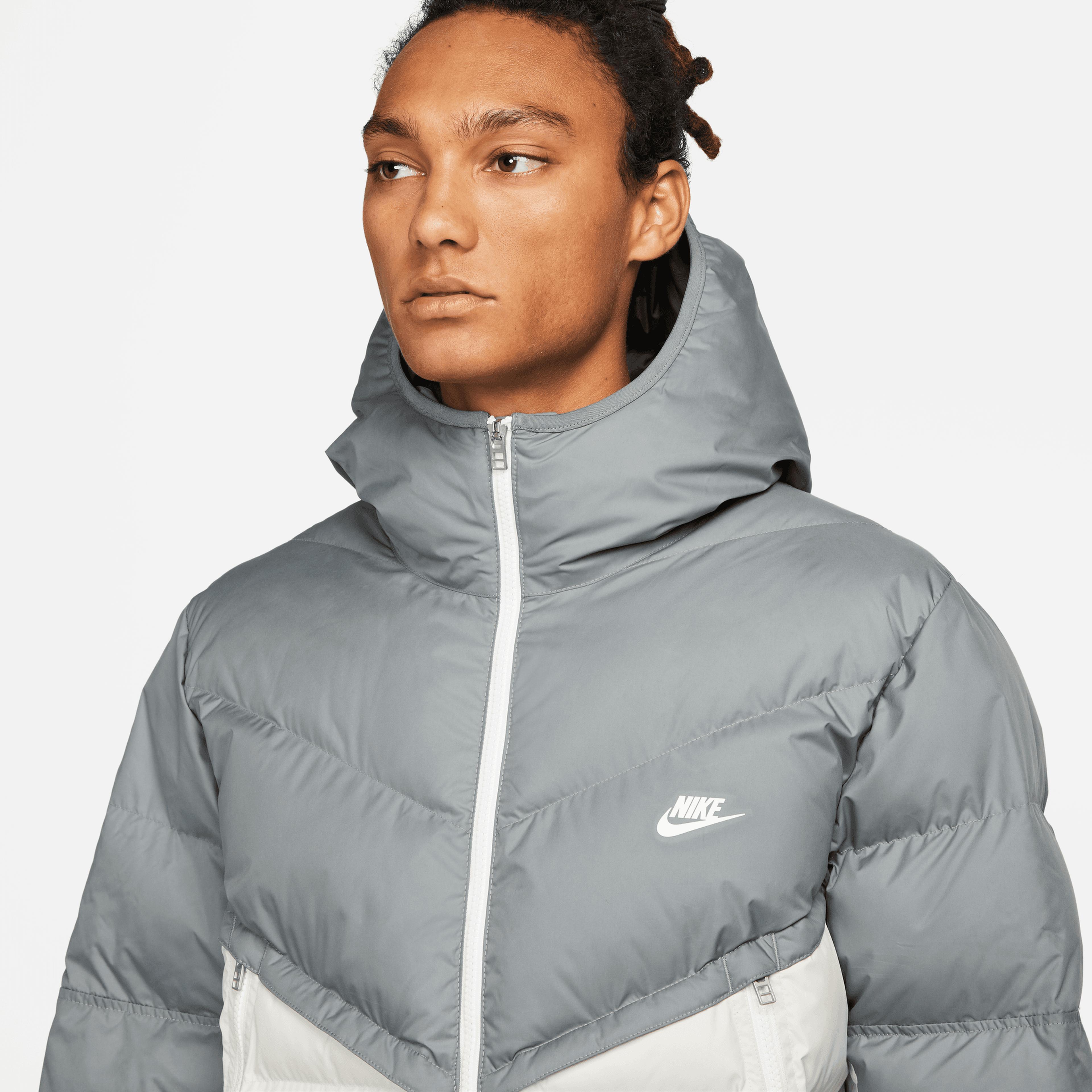 Nike Sportswear Storm-fıt Windrunner Erkek Gri/Beyaz Mont
