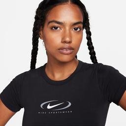 Nike Sportswear Bby Tee Swsh Kadın Siyah Crop T-Shirt