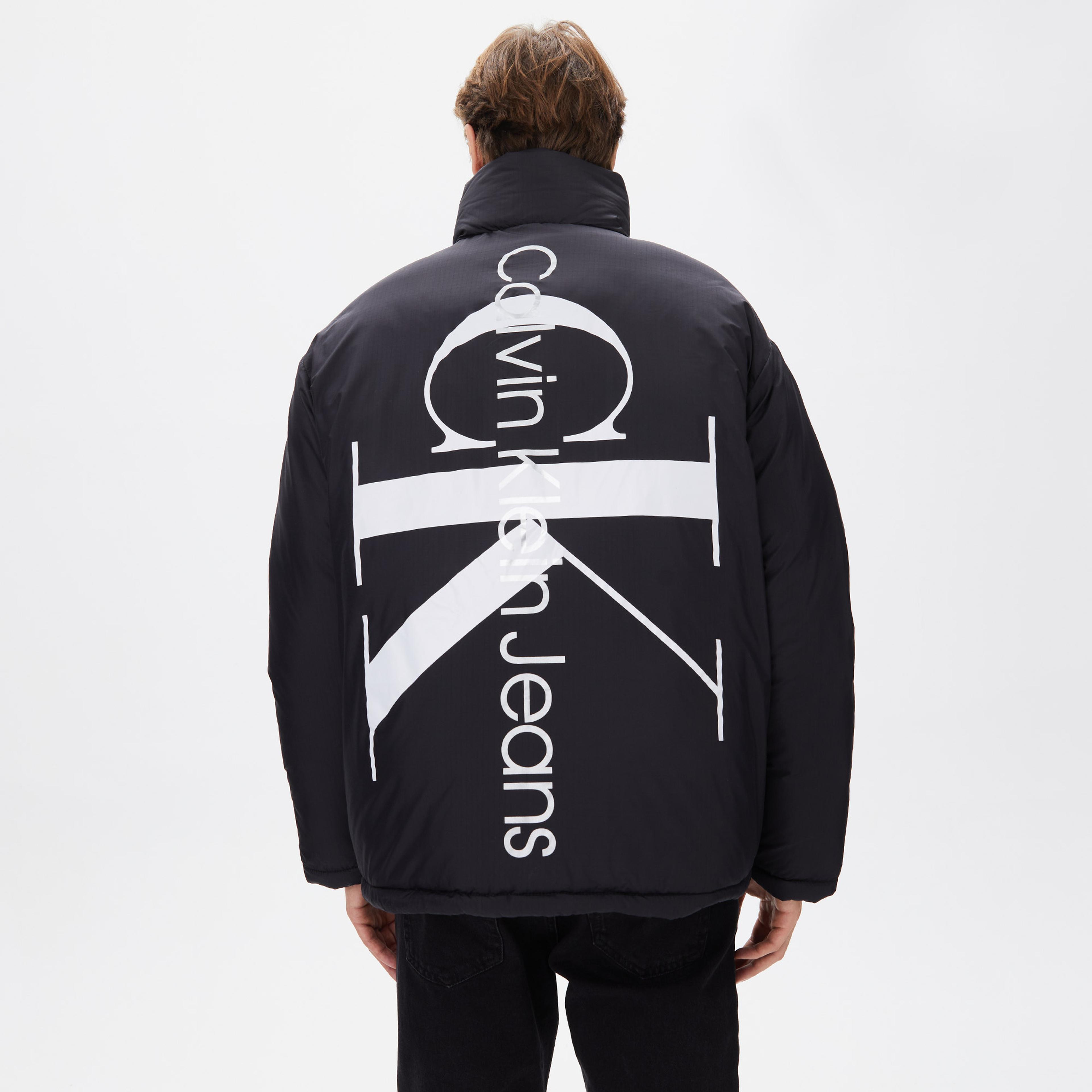 Calvin Klein Jeans Reversible 90S Puffer Erkek Siyah Mont
