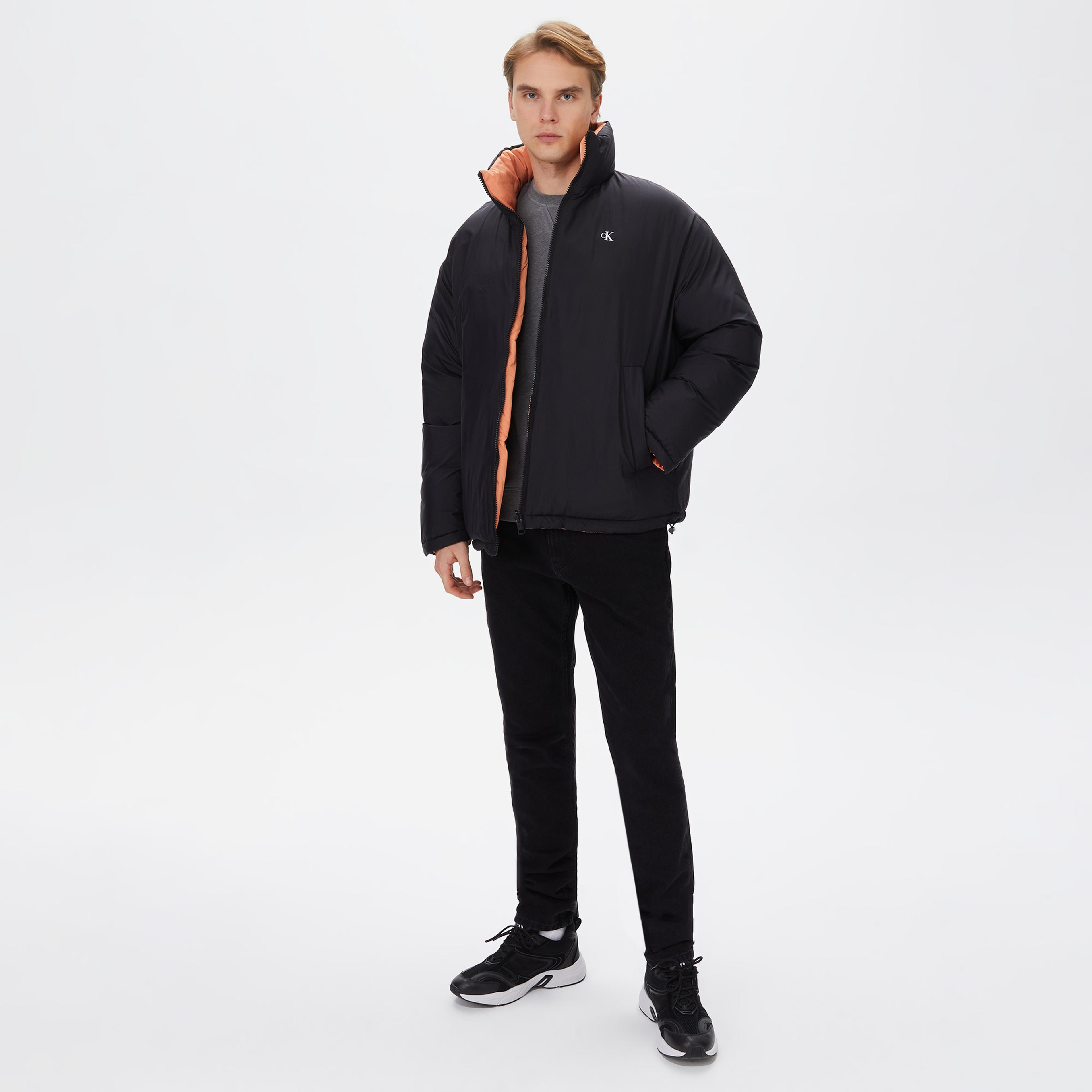 Calvin Klein Jeans Reversible 90S Puffer Erkek Siyah Mont