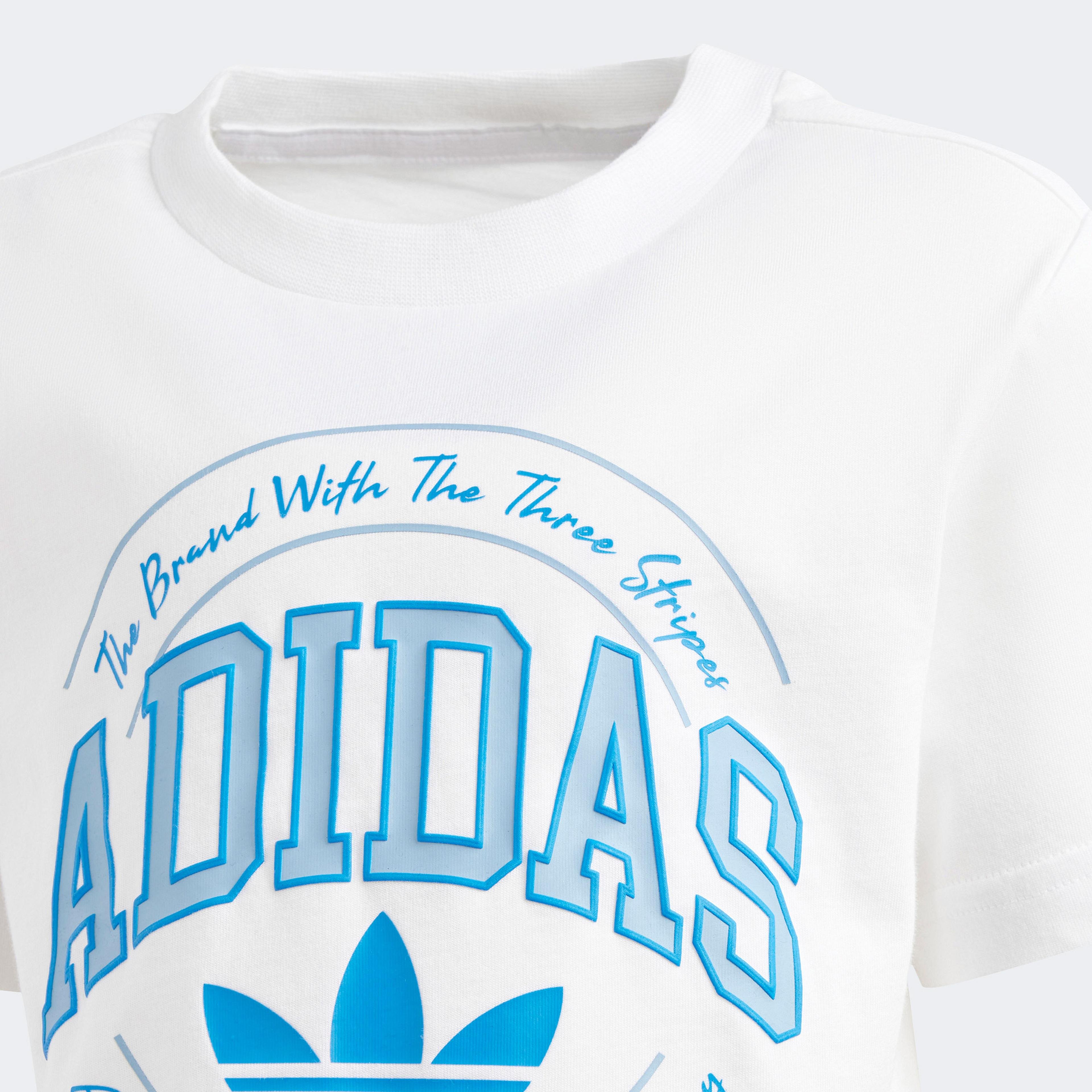 adidas Çocuk Mavi/Beyaz Şort - T-Shirt Takımı