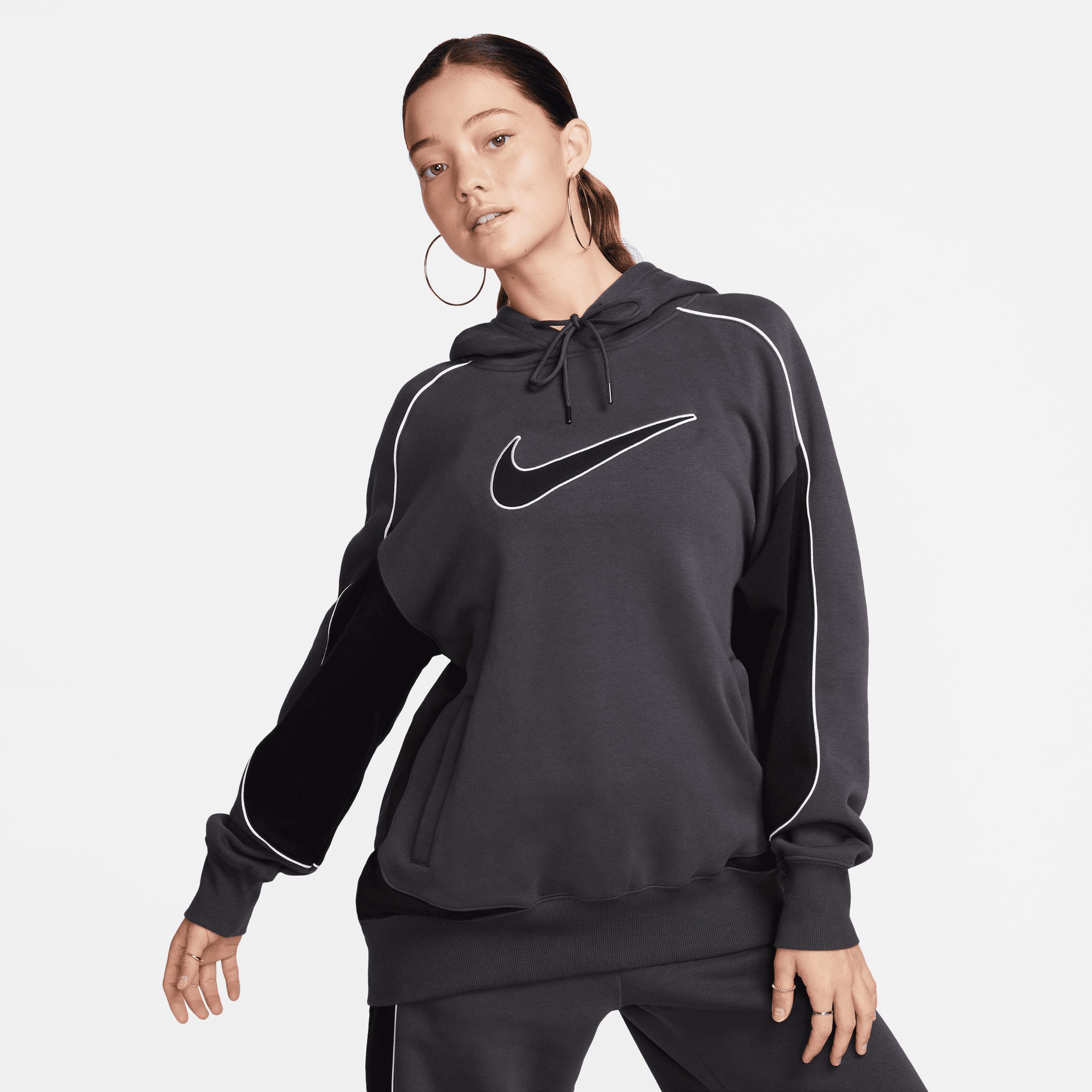 Nike Sportswear Kadın Gri Hoodie