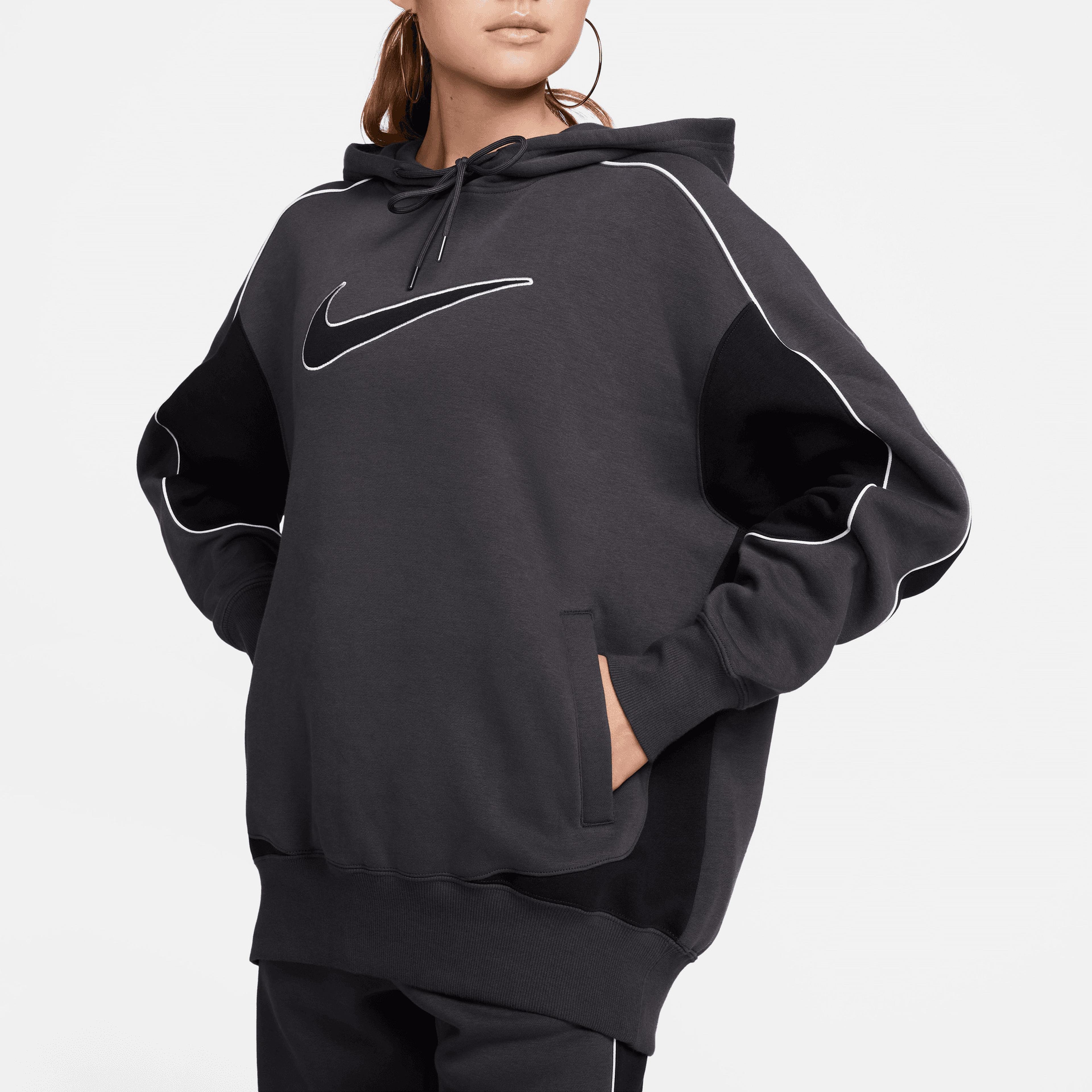 Nike Sportswear Kadın Gri Hoodie