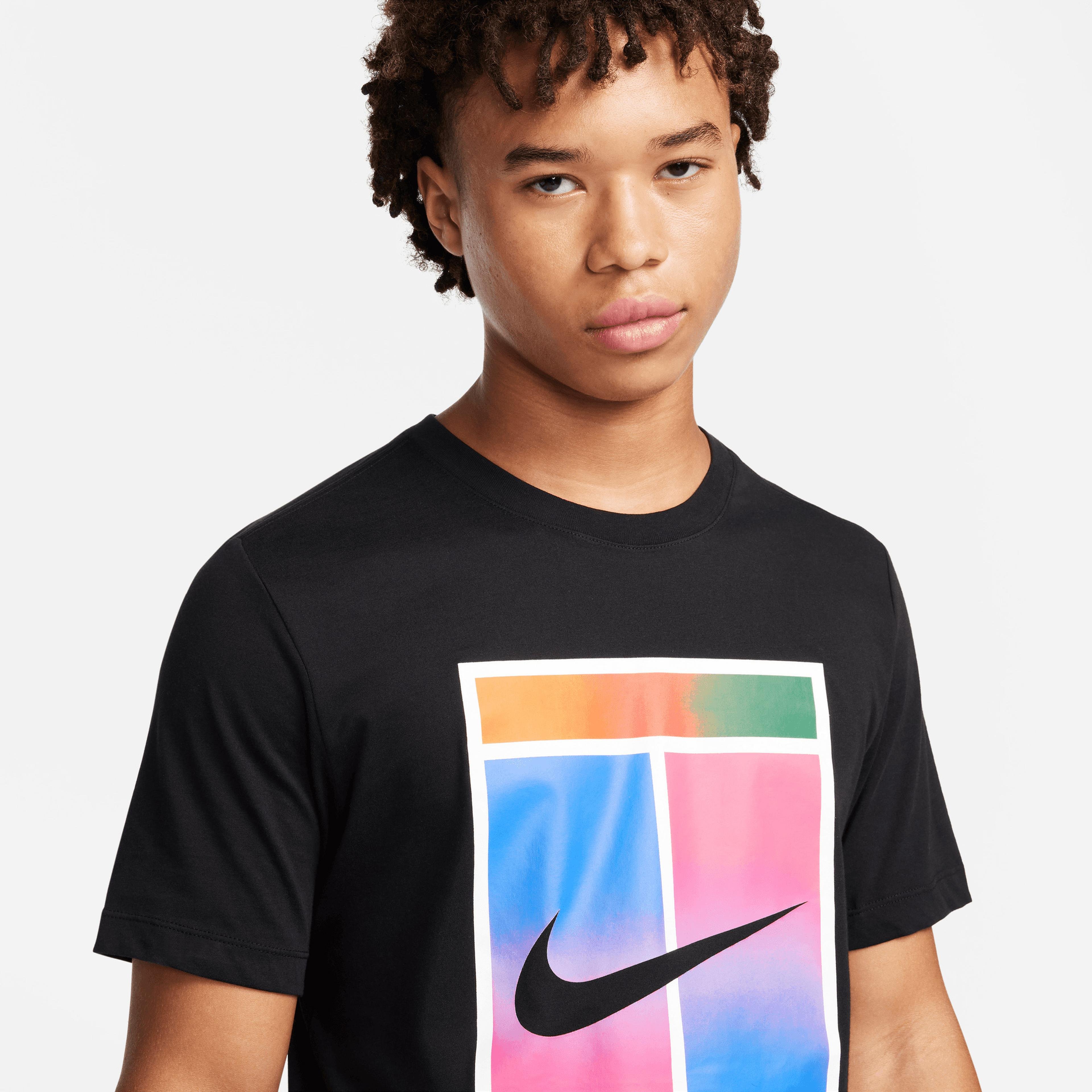 Nike Court Dri-FIT Tenis Erkek Siyah T-Shirt