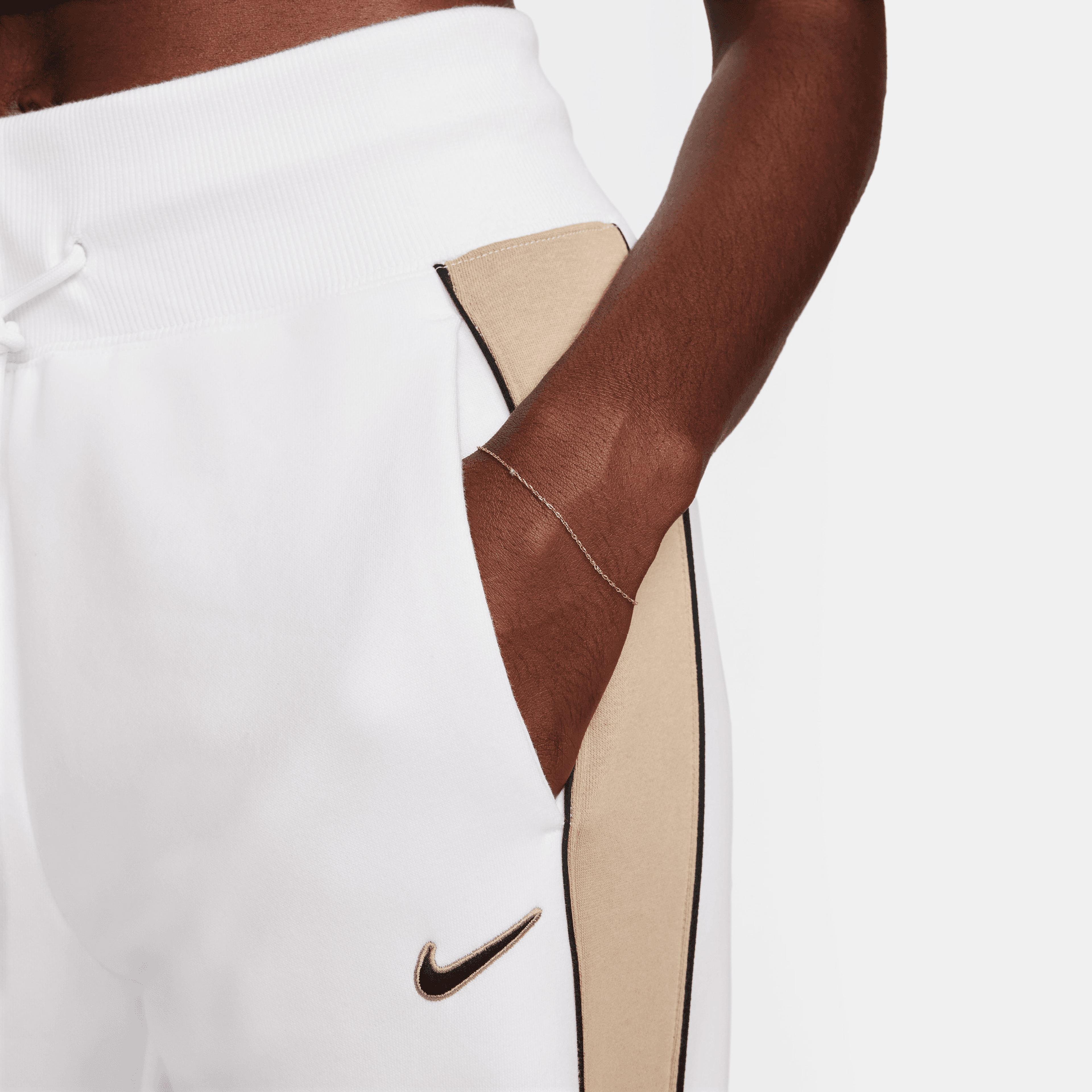 Nike Sportswear Phoenix Fleece Sportswear Kadın Beyaz/Kahverengi Eşofman Altı
