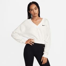 Nike Sportswear Phoenix Fleece Kadın Beyaz Crop Sweatshirt