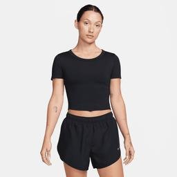 Nike One Fitted Dri-FIT Kadın Siyah Crop T-Shirt