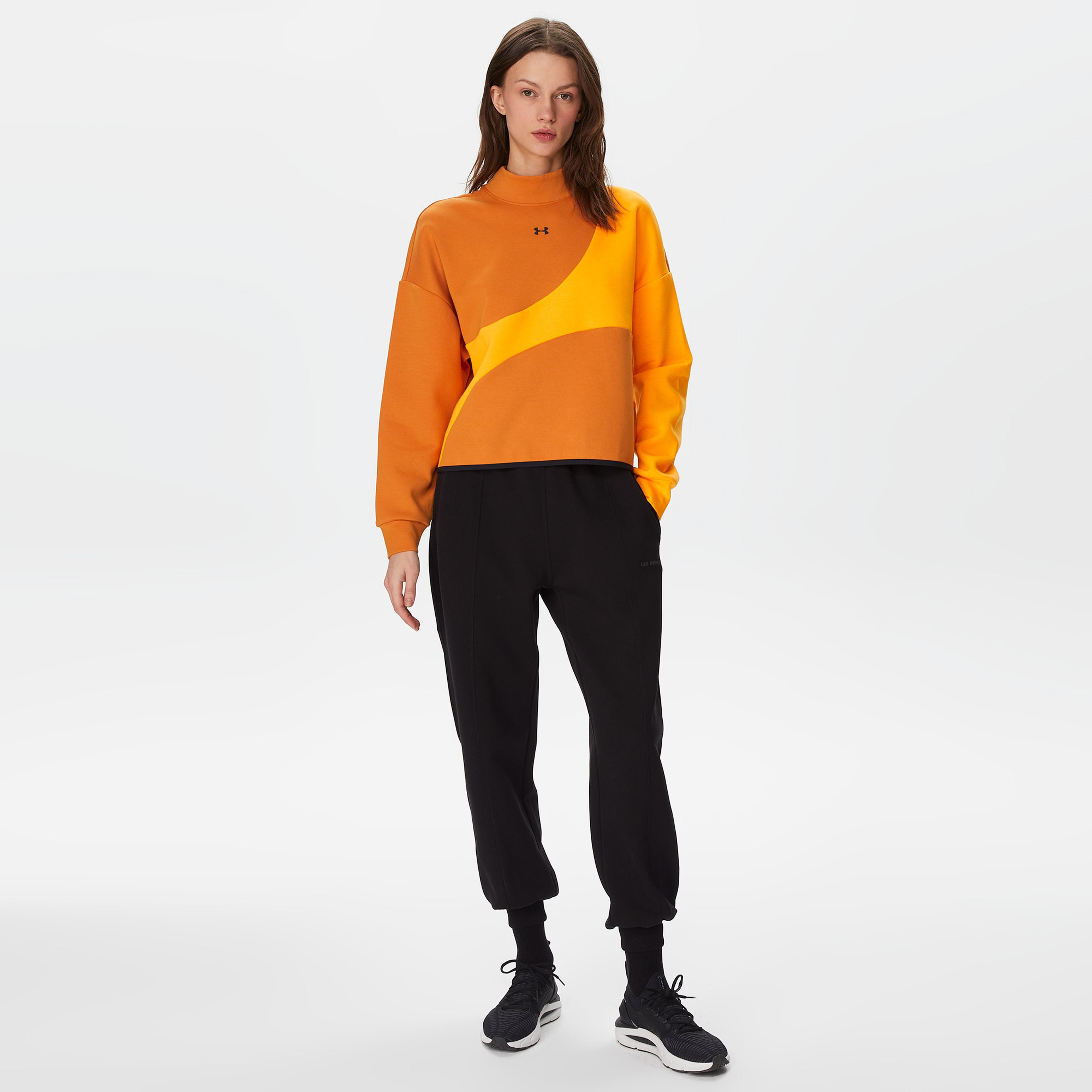 Under Armour Unstoppable Fleece Knit Kadın Turuncu Sweatshirt