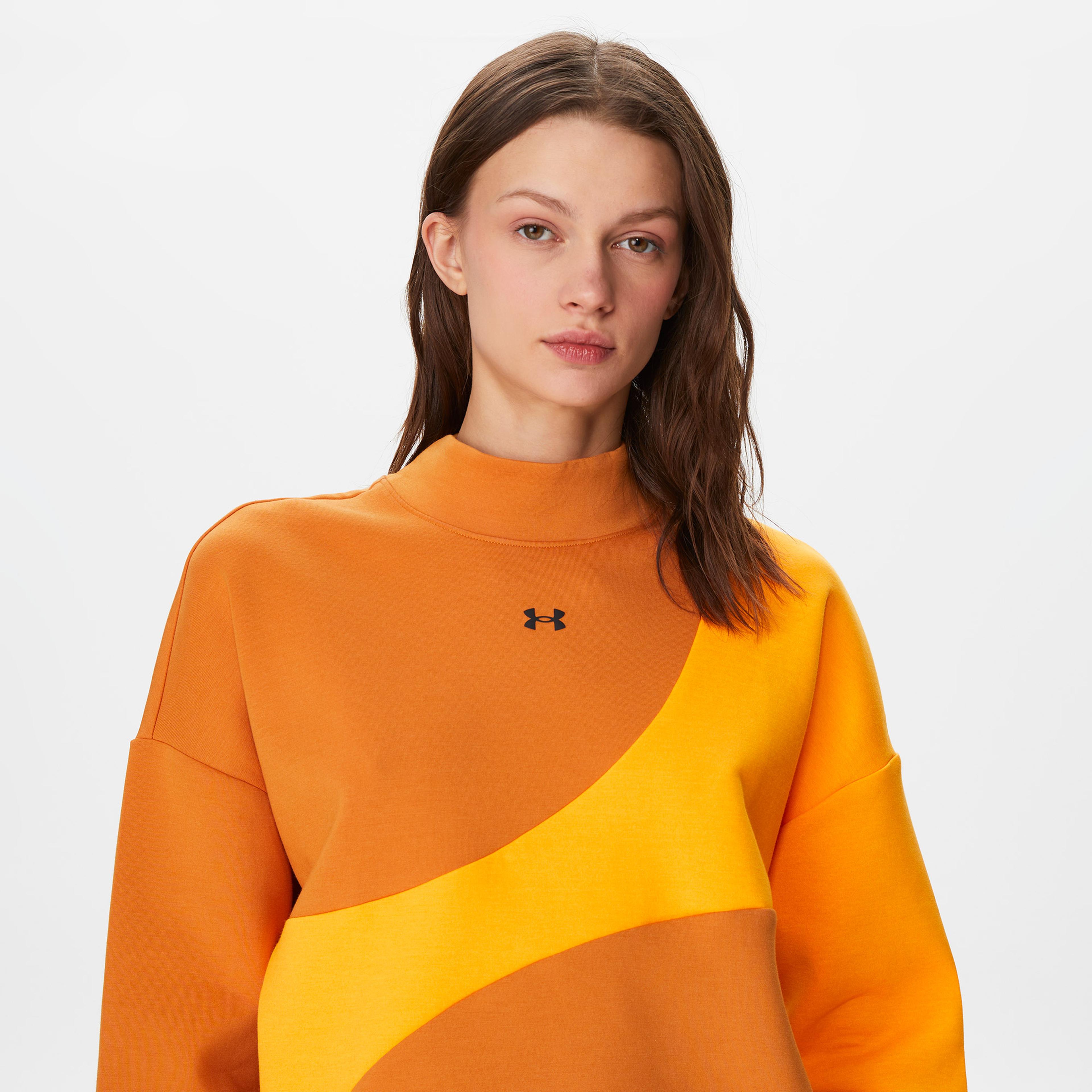 Under Armour Unstoppable Fleece Knit Kadın Turuncu Sweatshirt