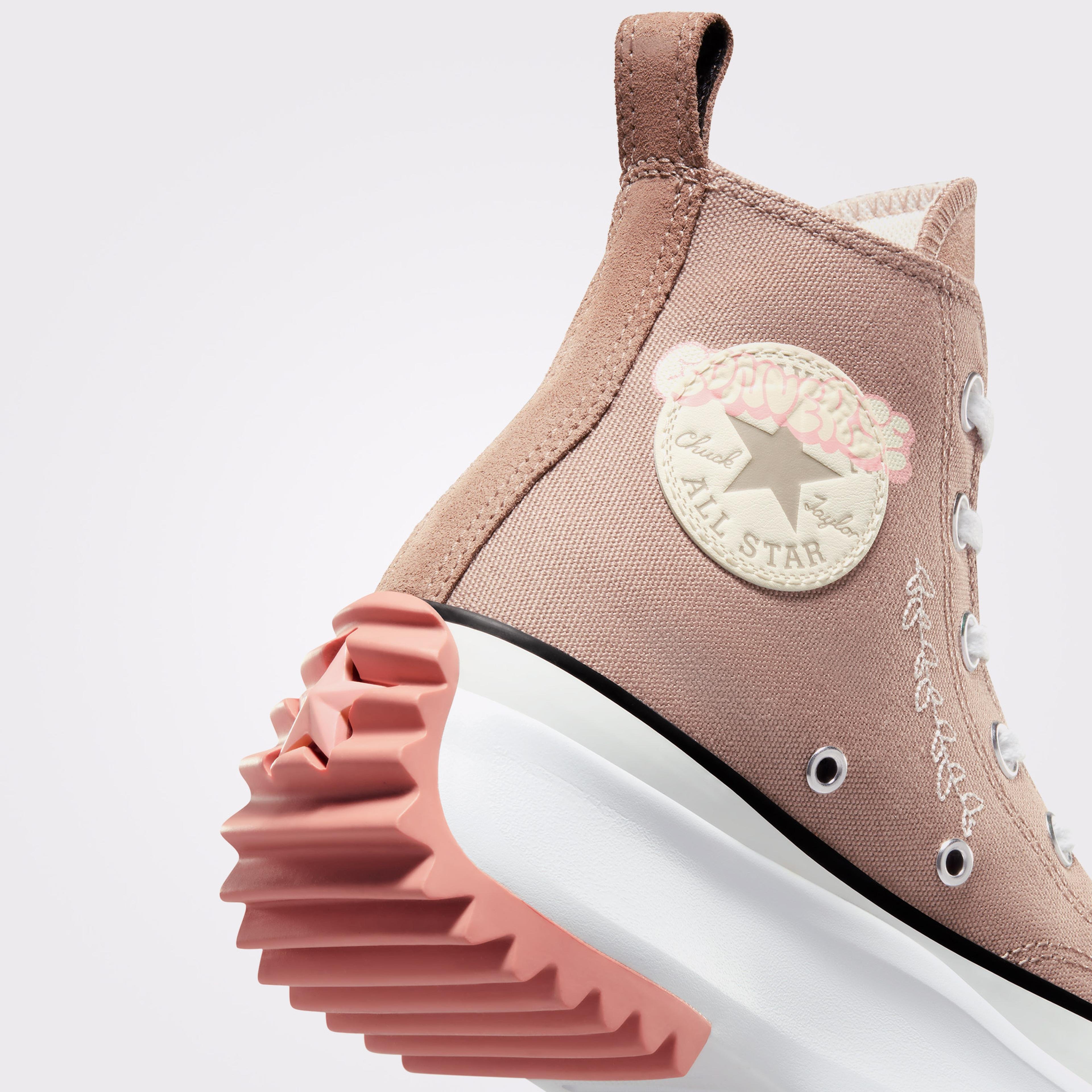 Converse Run Star Hike Platform Scribble Kadın Bej Sneaker