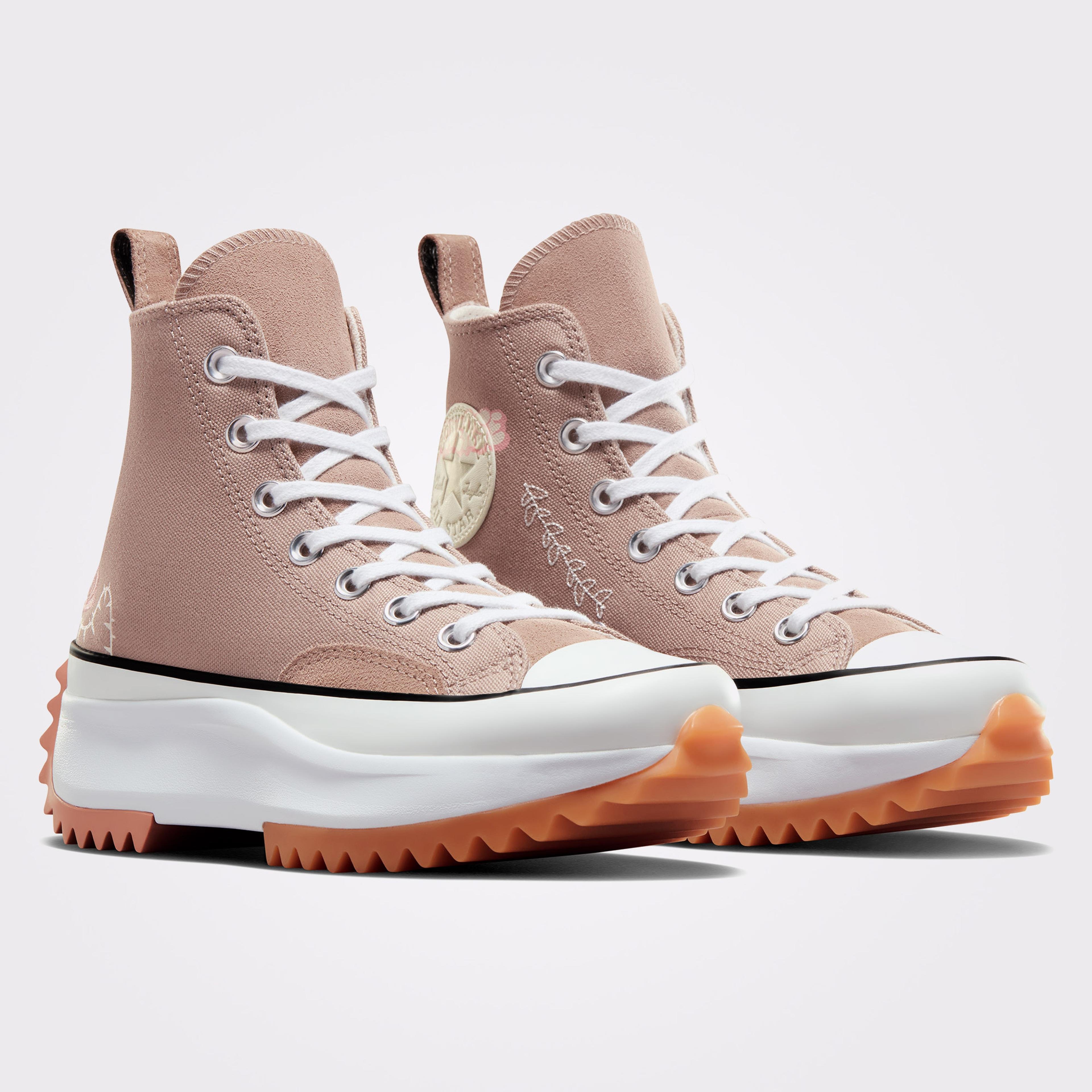 Converse Run Star Hike Platform Scribble Kadın Bej Sneaker