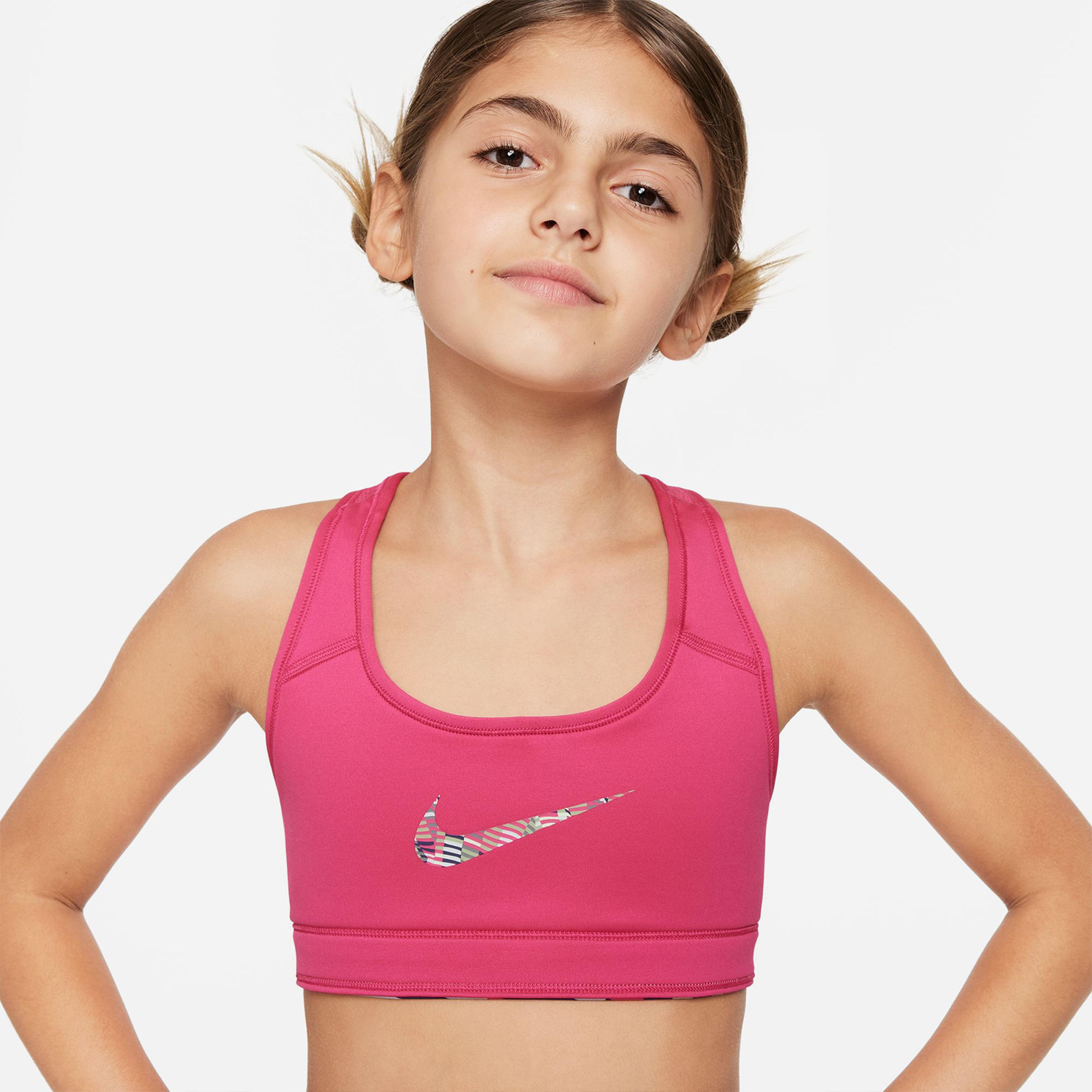 Nike Swoosh Reversible Sports Çocuk Kırmızı Koşu  Bra