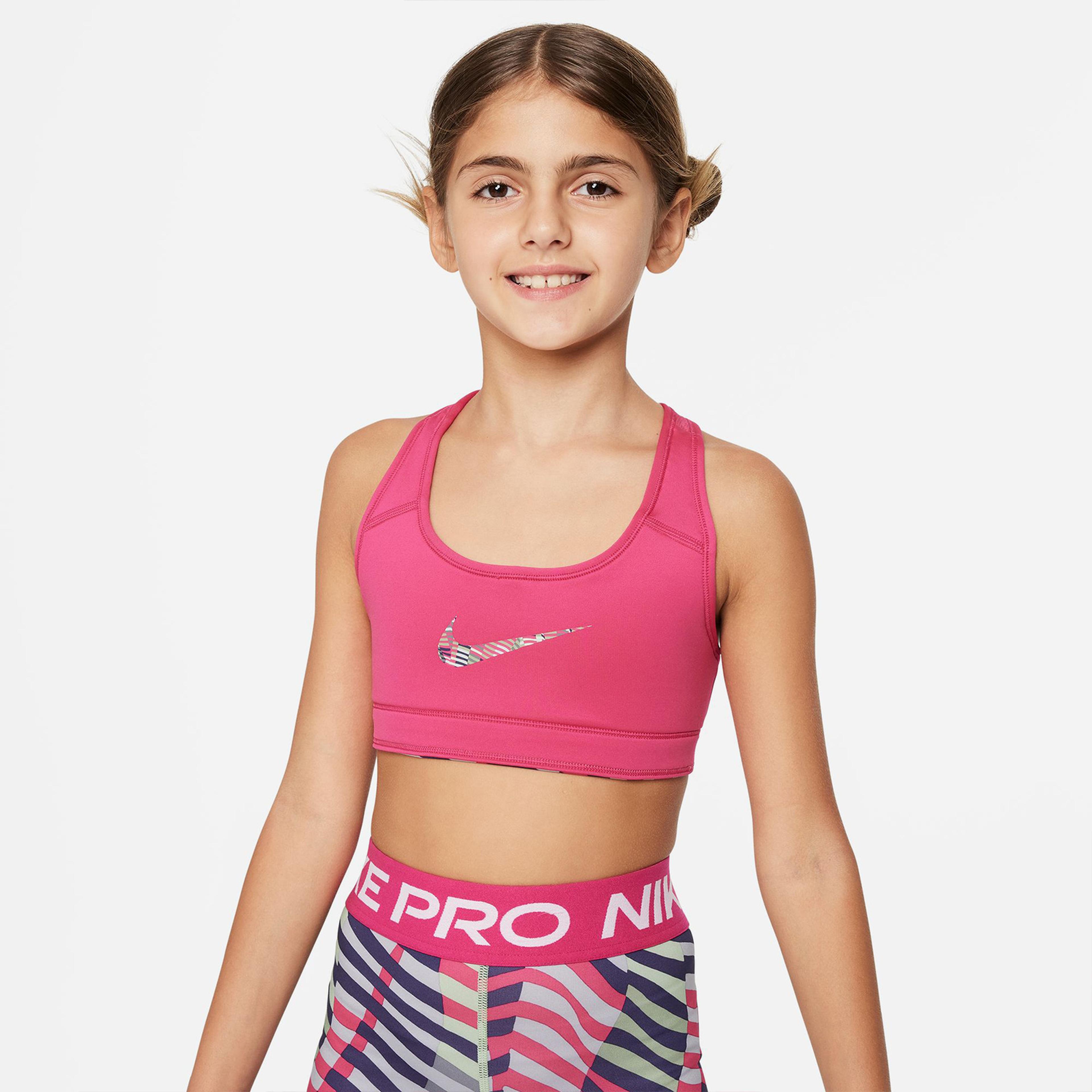 Nike Swoosh Reversible Sports Çocuk Kırmızı Koşu  Bra