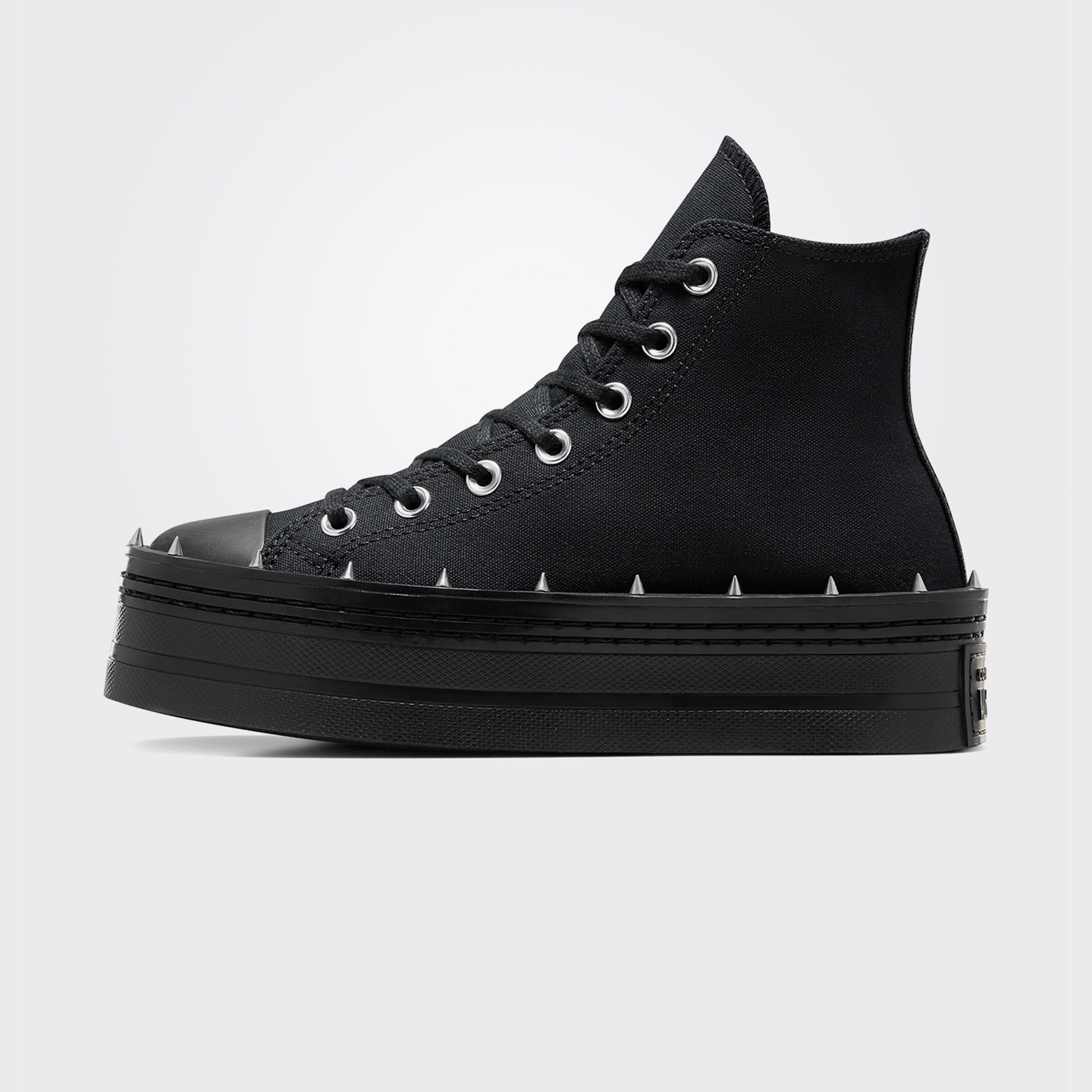 Converse Chuck Taylor All Star Modern Lift Platform Studded Kadın Siyah Sneaker