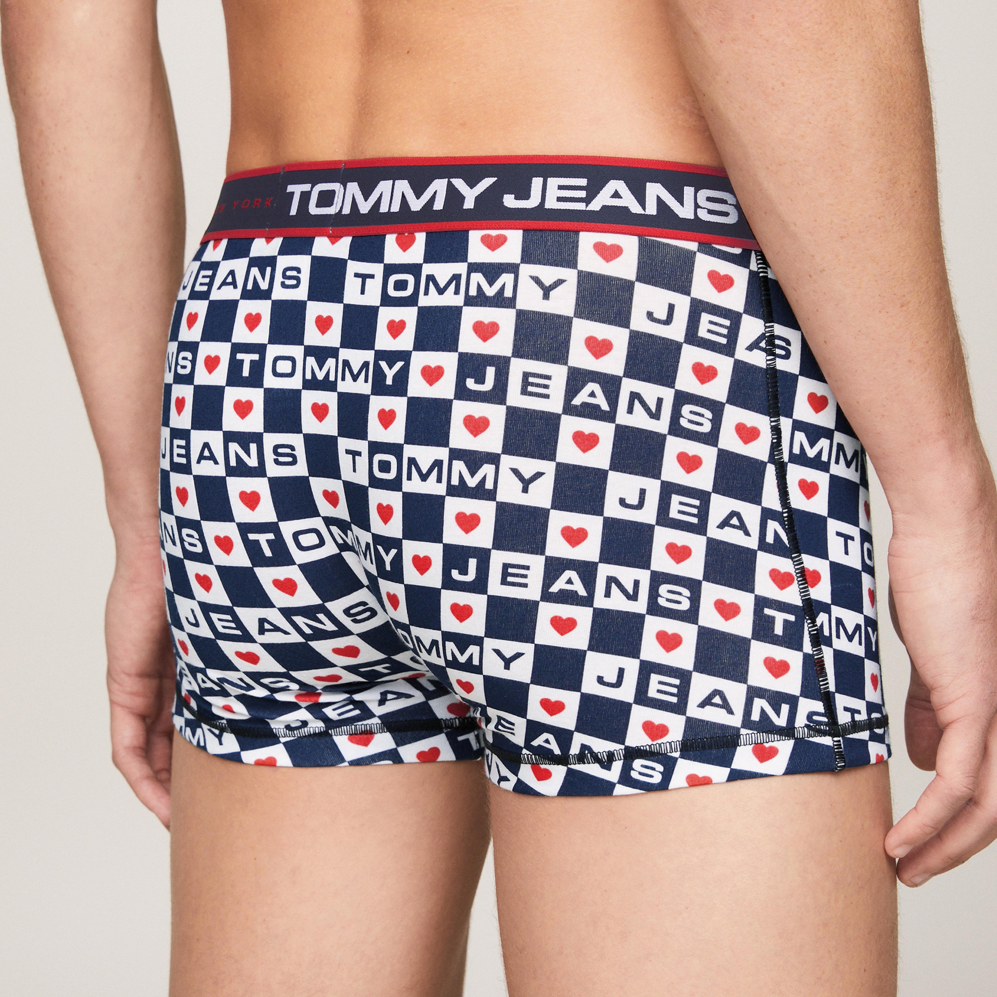 Tommy Jeans 3'lü WB Trunk Print Erkek Siyah Boxer
