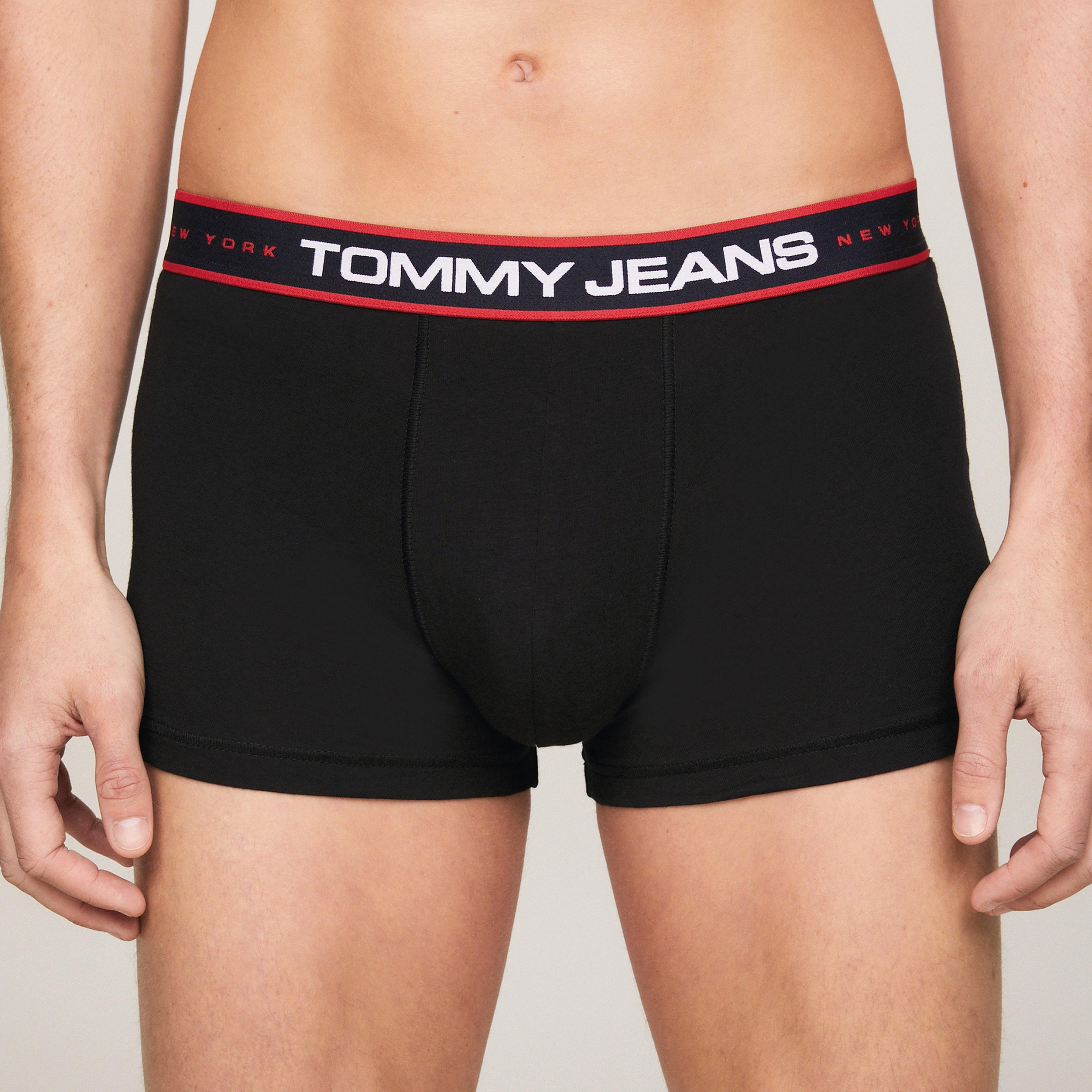 Tommy Jeans 3'lü WB Trunk Print Erkek Siyah Boxer