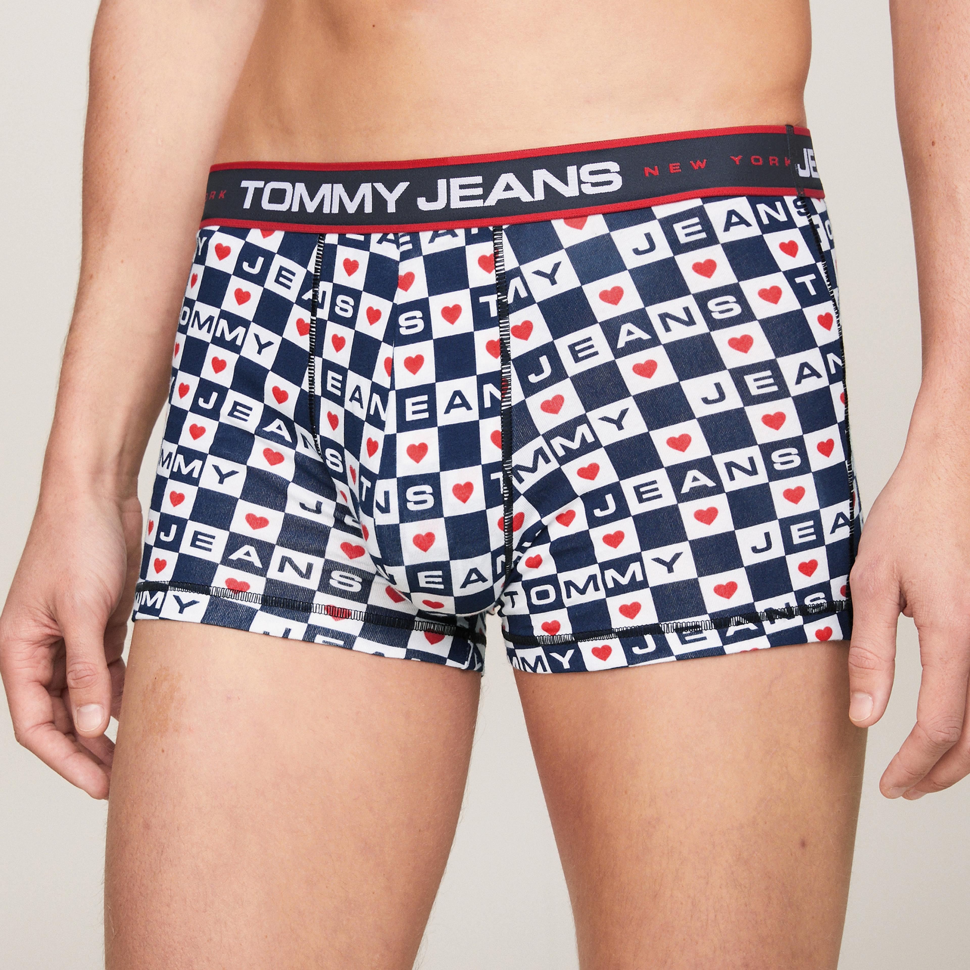 Tommy Jeans 3'lü WB Trunk Print Erkek Siyah Boxer