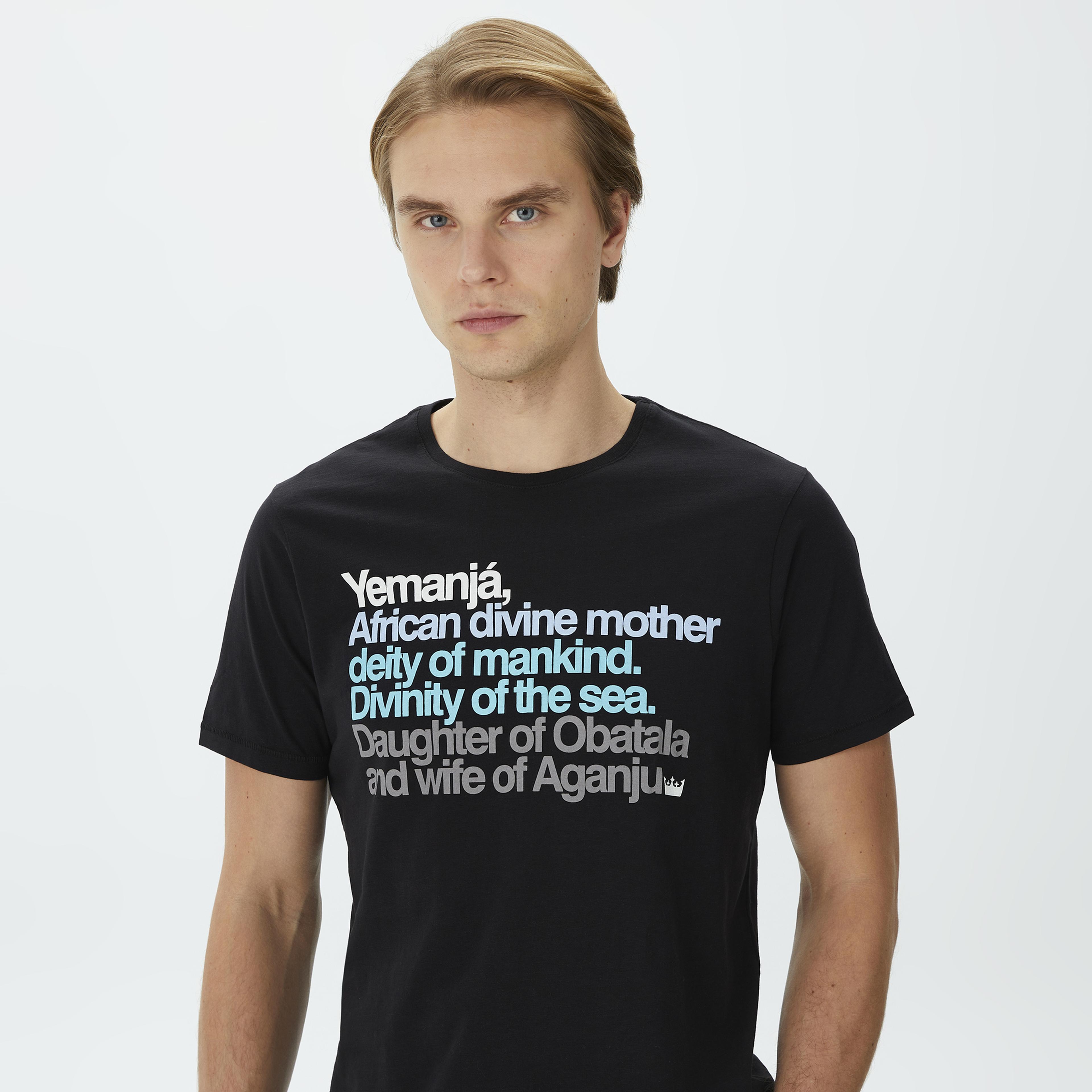 Superfly Erkek Siyah Günlük T-Shirt