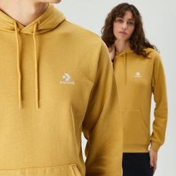 Converse Go-To Embroidered Star Chevron Standard Fit Pullover Unisex Sarı Hoodie
