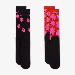 Nike Dri-FIT Everyday Plus Flower Power Yastıklamalı Crew 2li Unisex Renkli Çorap