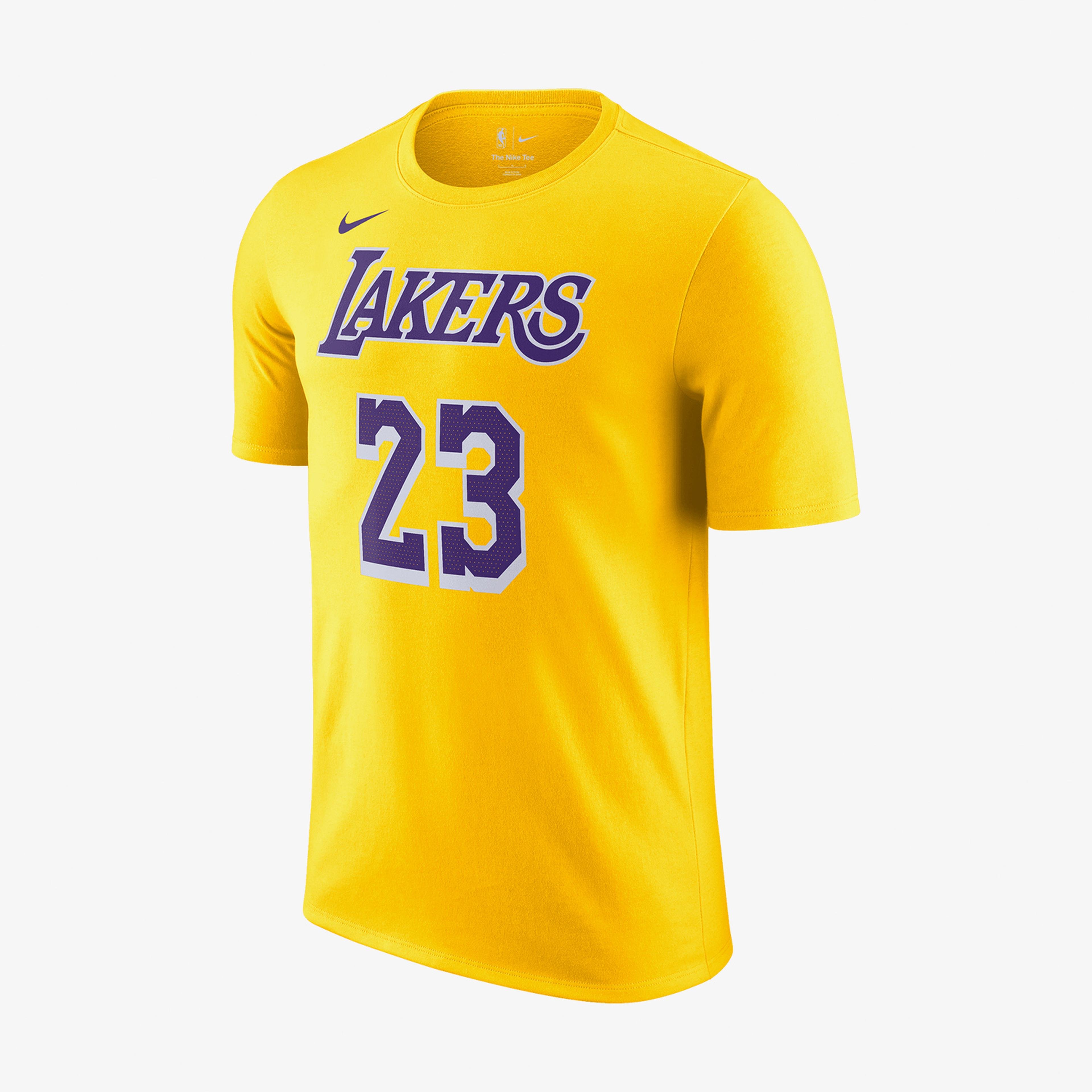 Nike LeBron James Los Angeles Lakers NBA Erkek Sarı/Altın T-Shirt