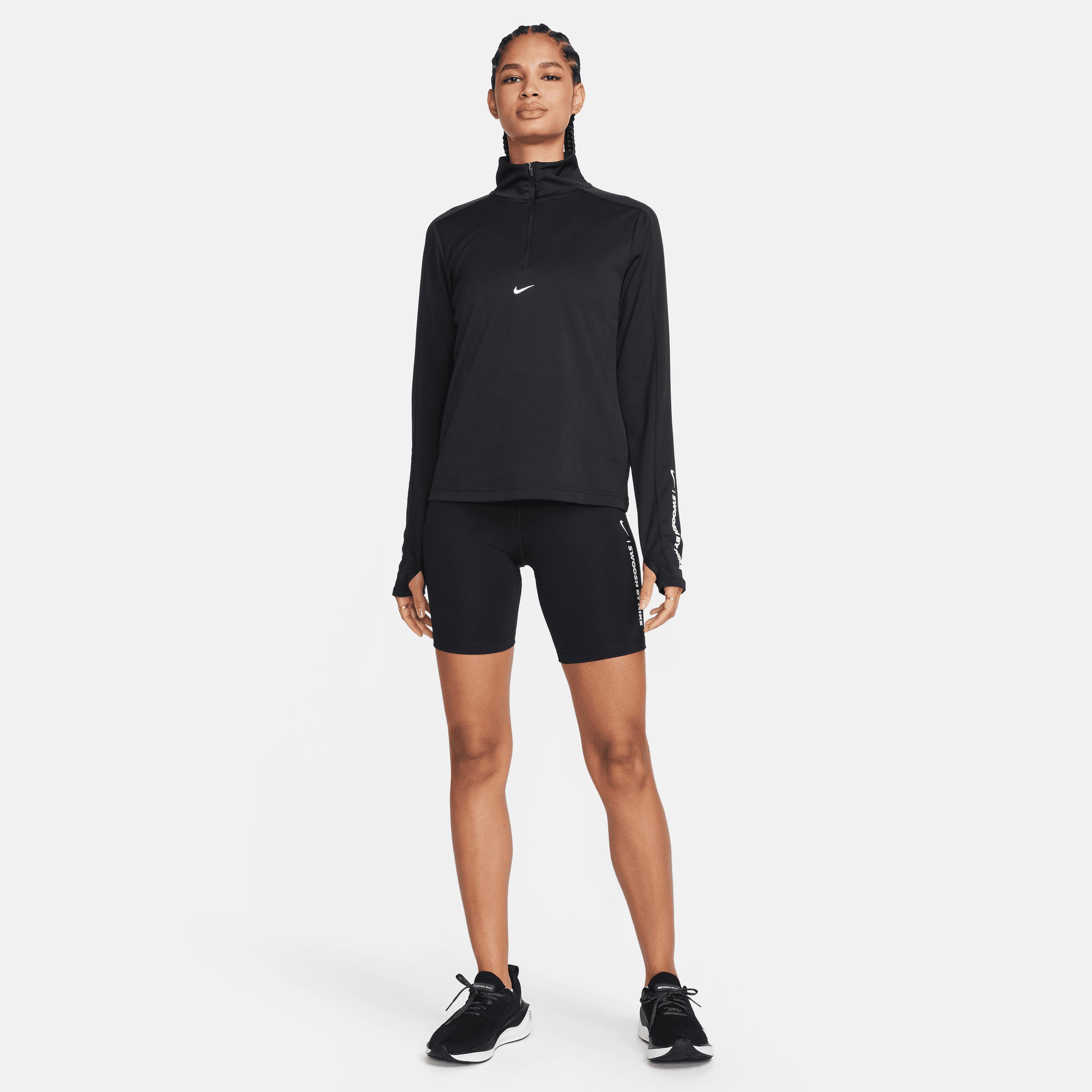 Nike Pacer Dri-FIT 1/4-Zip Pullover Kadın Siyah Sweatshirt