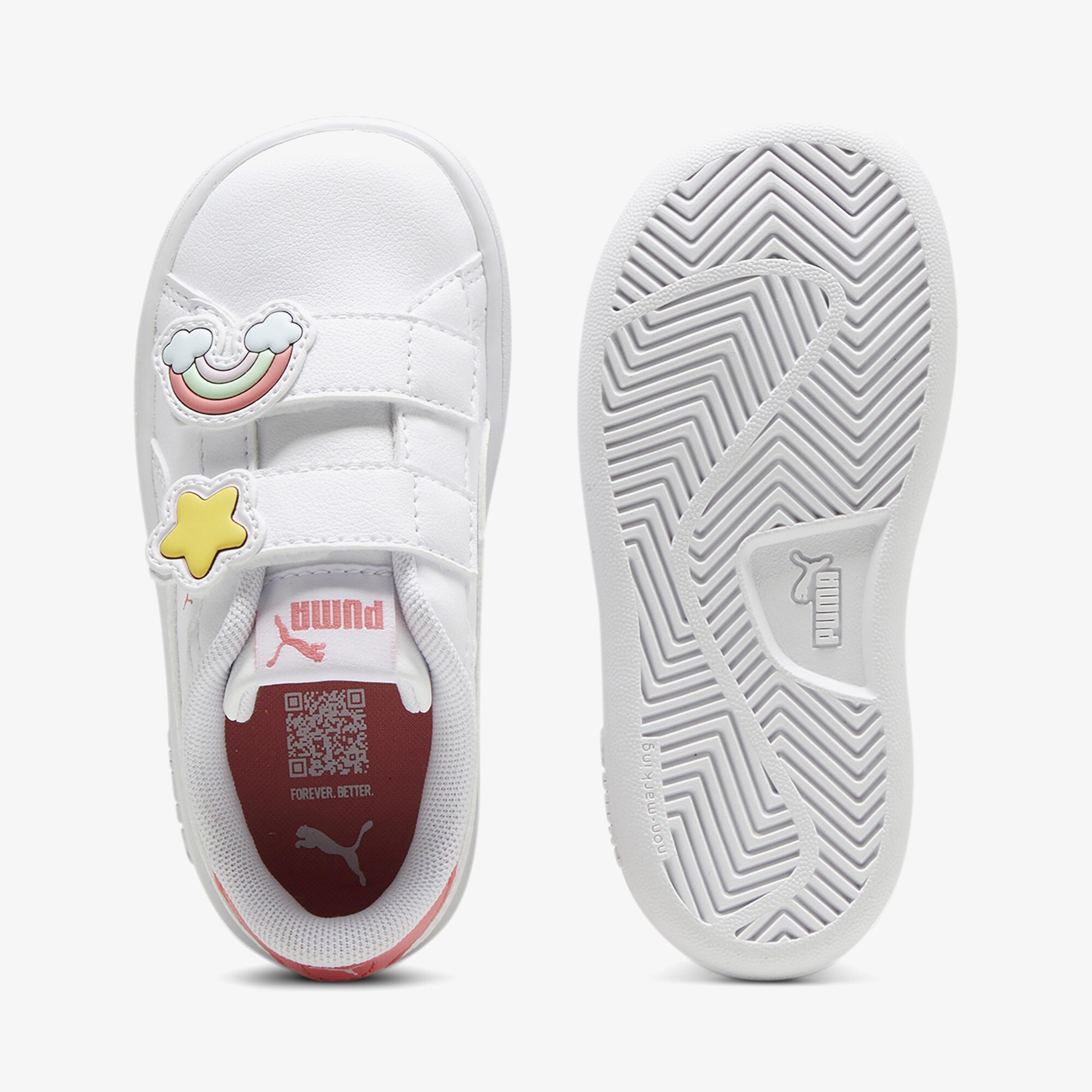 Puma Smash 3.0 Badges Bebek Beyaz Spor Ayakkabı
