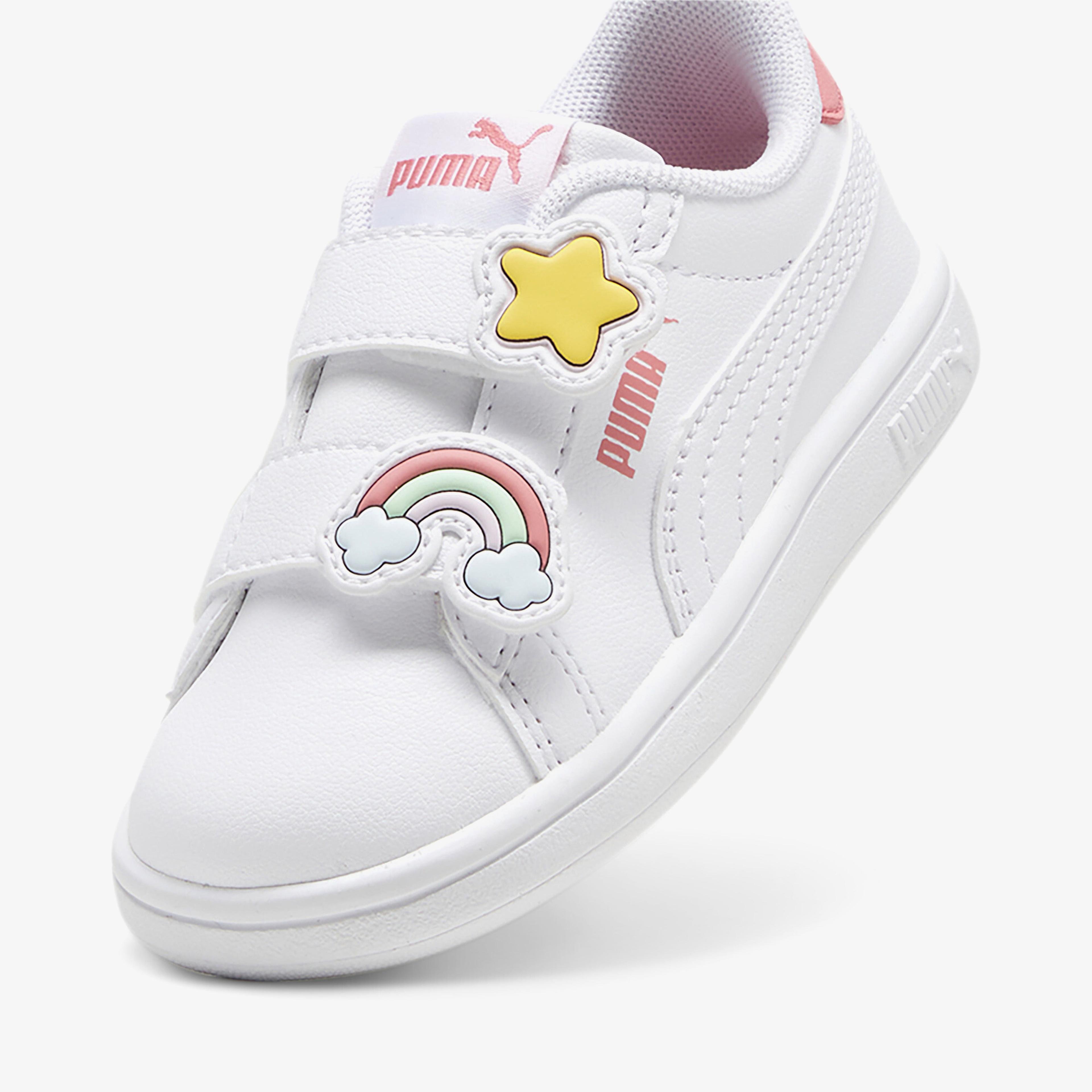 Puma Smash 3.0 Badges Bebek Beyaz Spor Ayakkabı