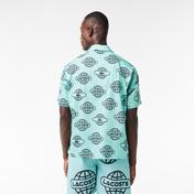 Lacoste Relaxed Fit Erkek Desenli Yeşil Gömlek