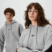Reebok Cl Bv Unisex Gri Hoodie