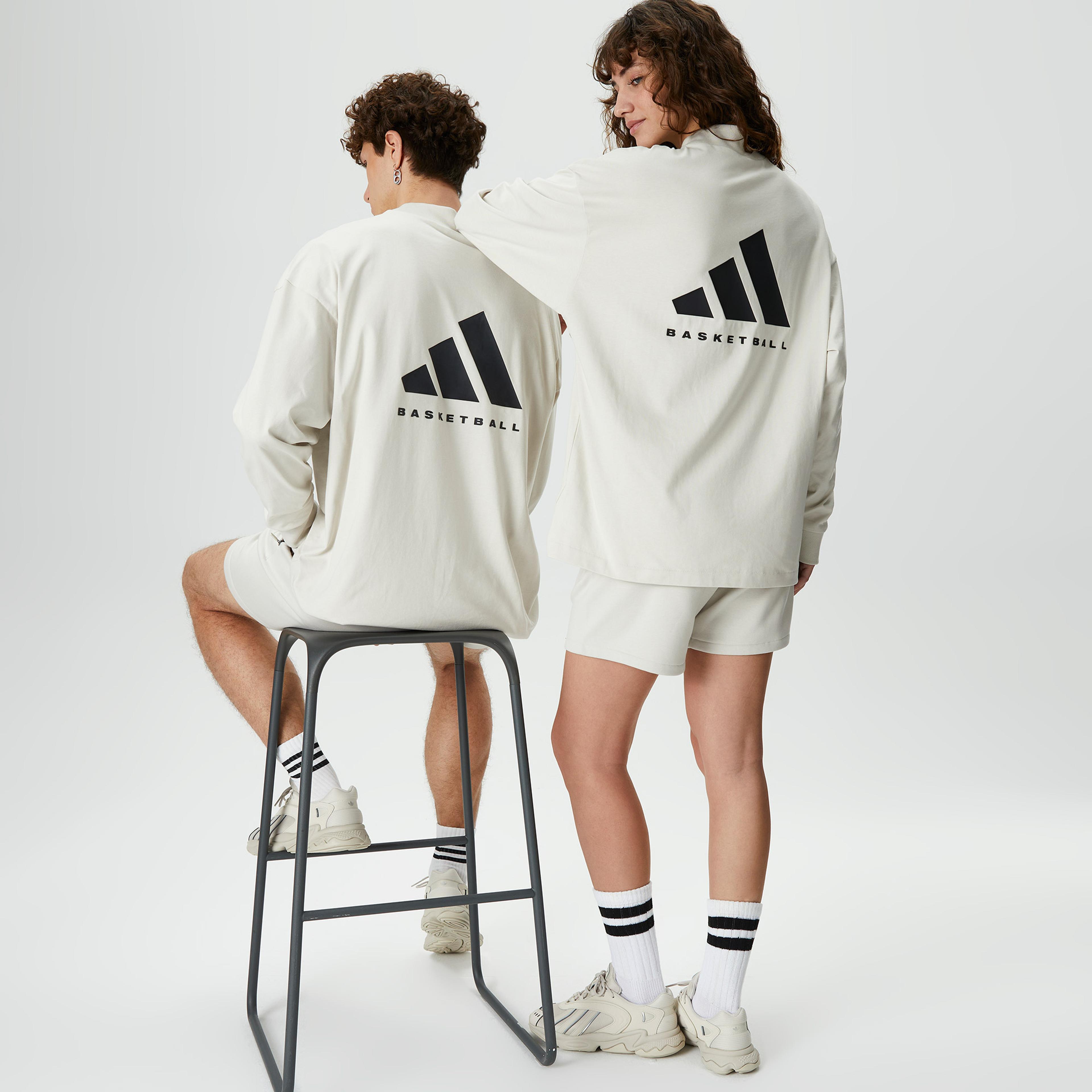 adidas One Bb L/S Erkek Krem Rengi T-Shirt